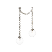 Visual Comfort Bellamy 2 Light Statement Chain 12" Globe Chandelier
