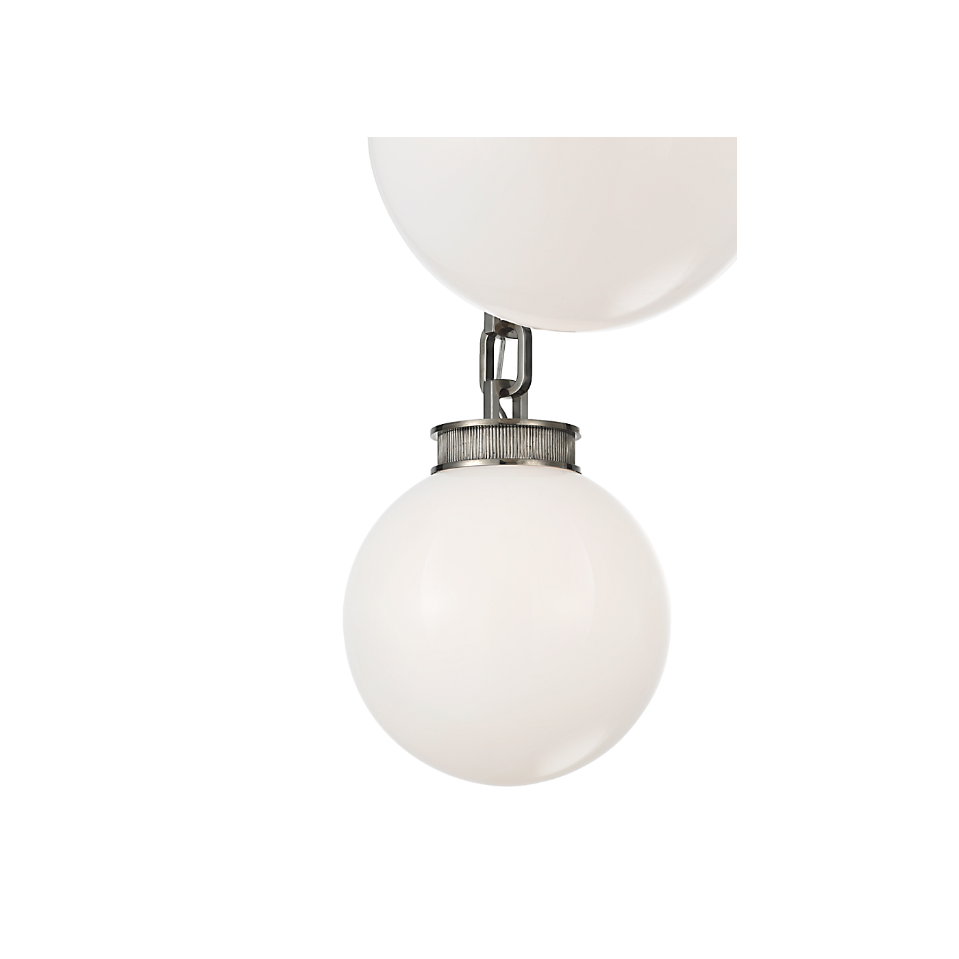 Visual Comfort Bellamy 2 Light Statement Chain 12" Globe Chandelier