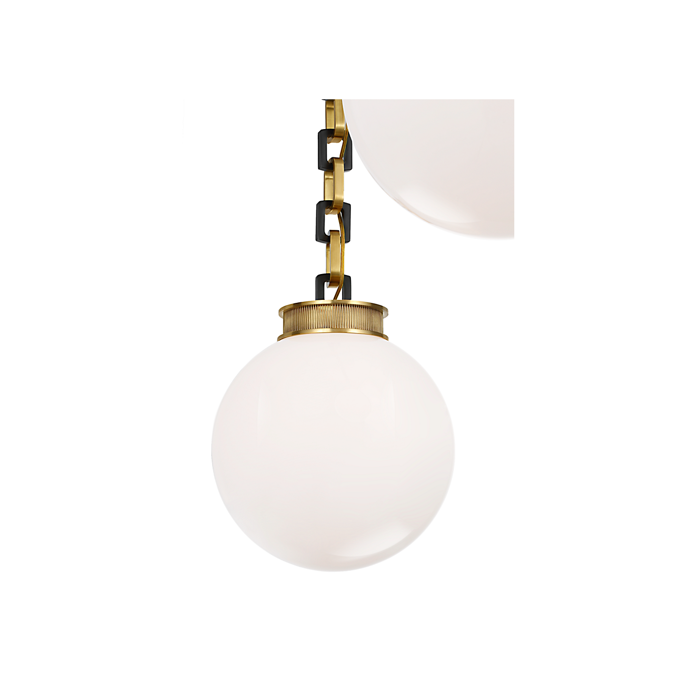 Visual Comfort Bellamy 2 Light Statement Chain 12" Globe Chandelier