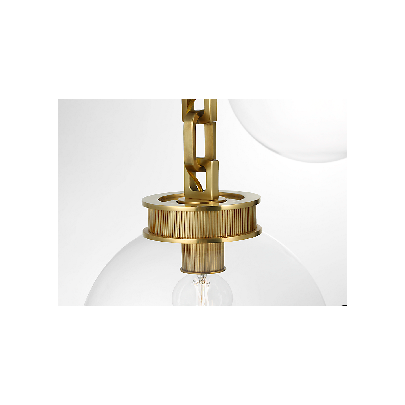 Visual Comfort Bellamy 2 Light Statement Chain 12" Globe Chandelier