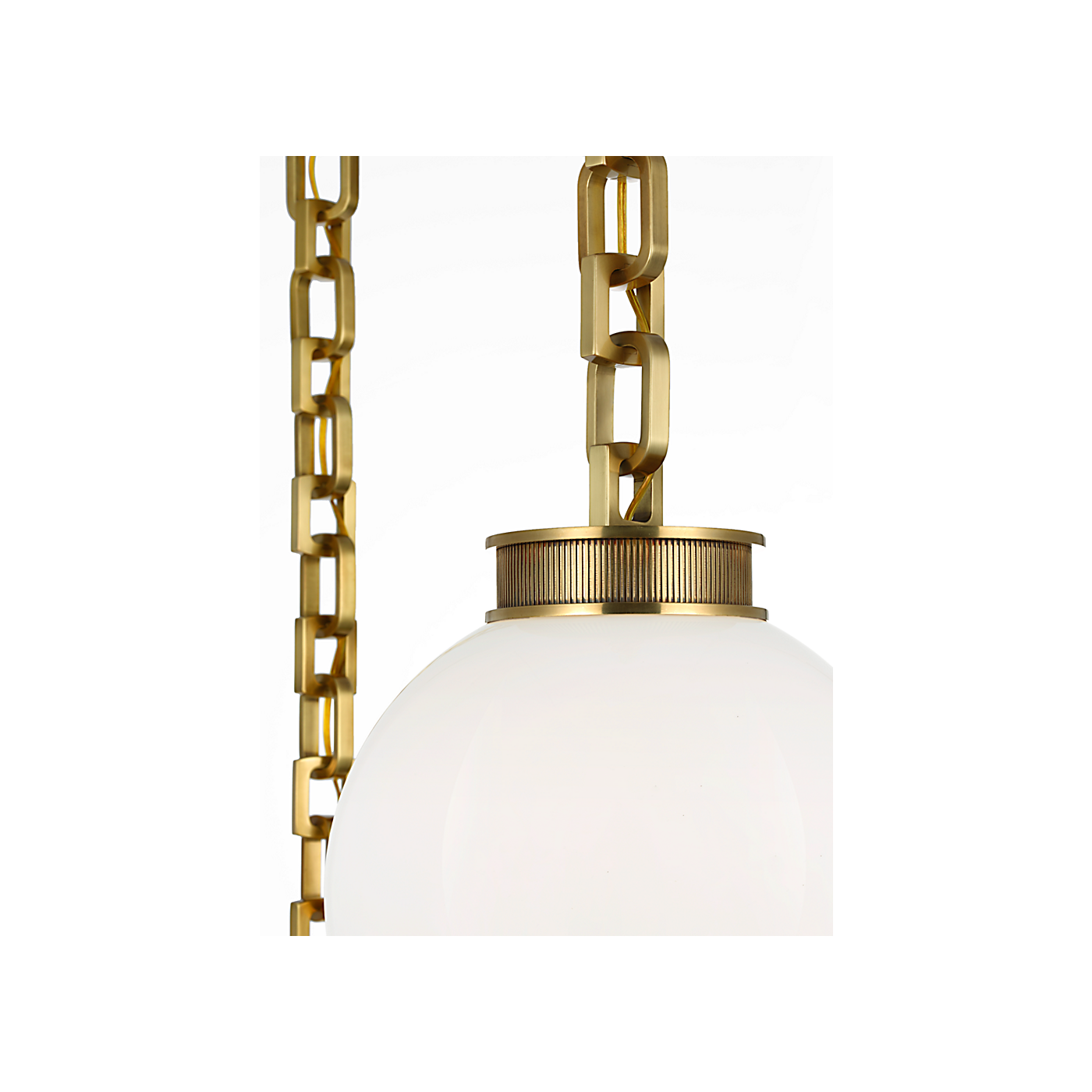 Visual Comfort Bellamy 2 Light Statement Chain 12" Globe Chandelier