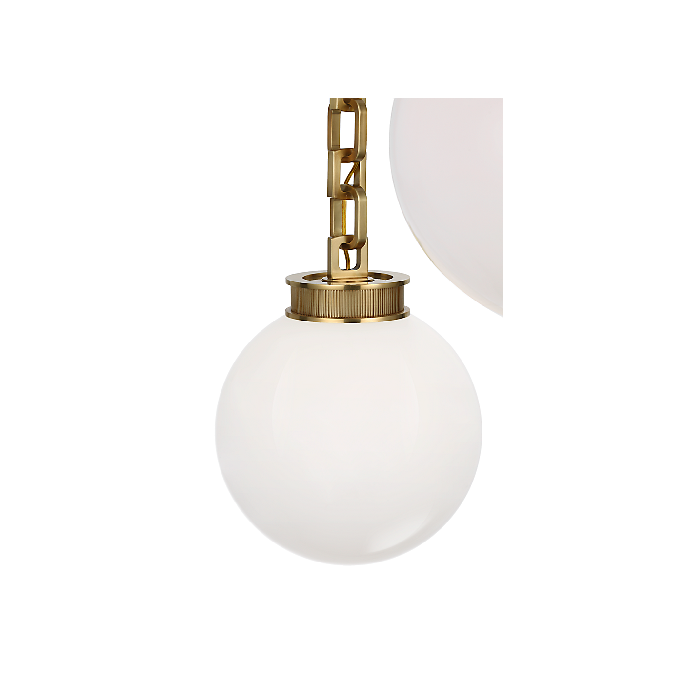 Visual Comfort Bellamy 2 Light Statement Chain 12" Globe Chandelier