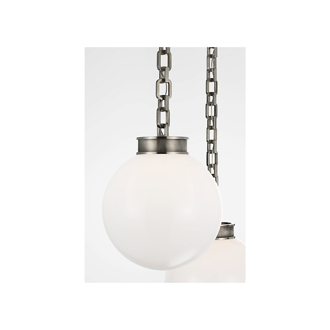 Visual Comfort Bellamy 2 Light Statement Chain 16" Globe Chandelier