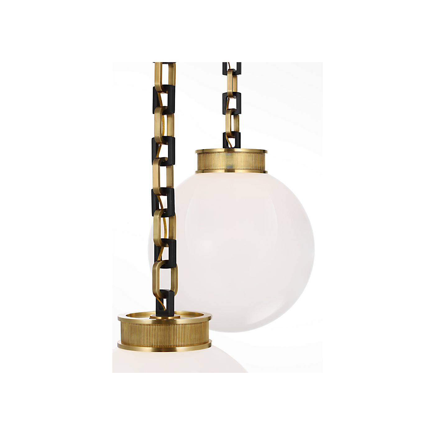 Visual Comfort Bellamy 2 Light Statement Chain 16" Globe Chandelier