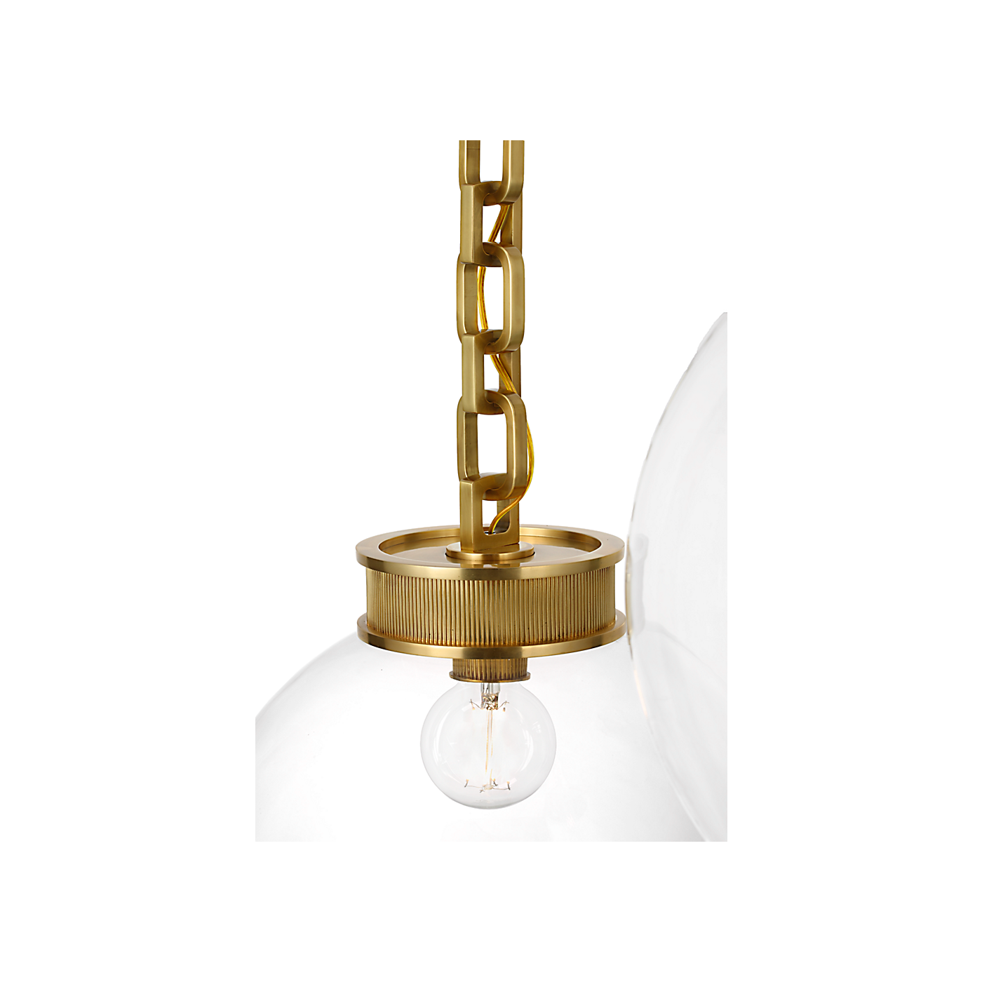 Visual Comfort Bellamy 2 Light Statement Chain 16" Globe Chandelier