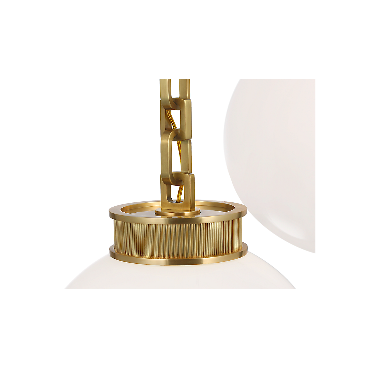 Visual Comfort Bellamy 2 Light Statement Chain 16" Globe Chandelier