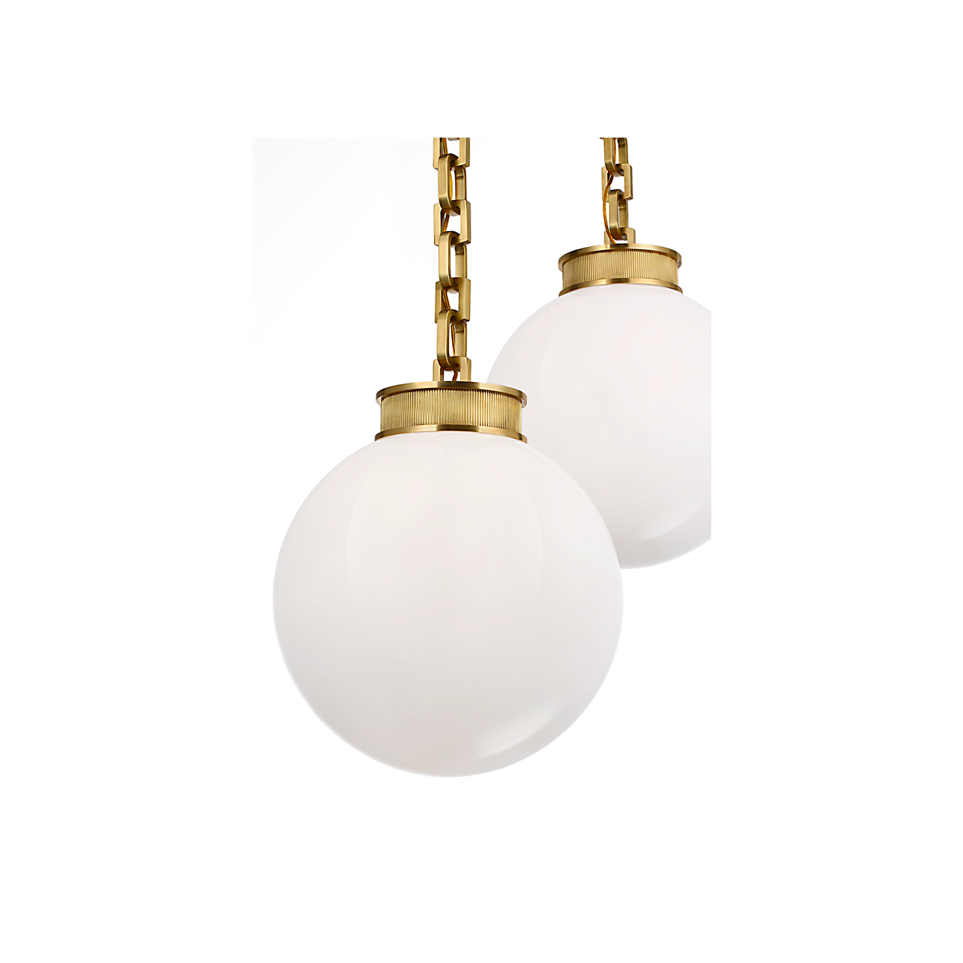 Visual Comfort Bellamy 2 Light Statement Chain 16" Globe Chandelier