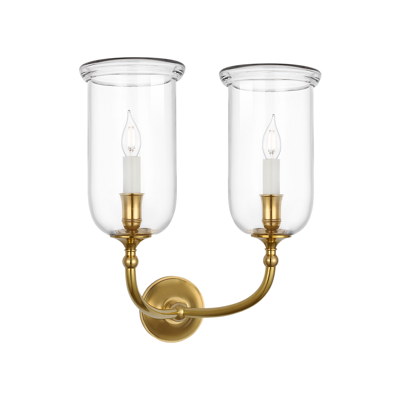Visual Comfort Embers 20" Double Hurricane Sconce