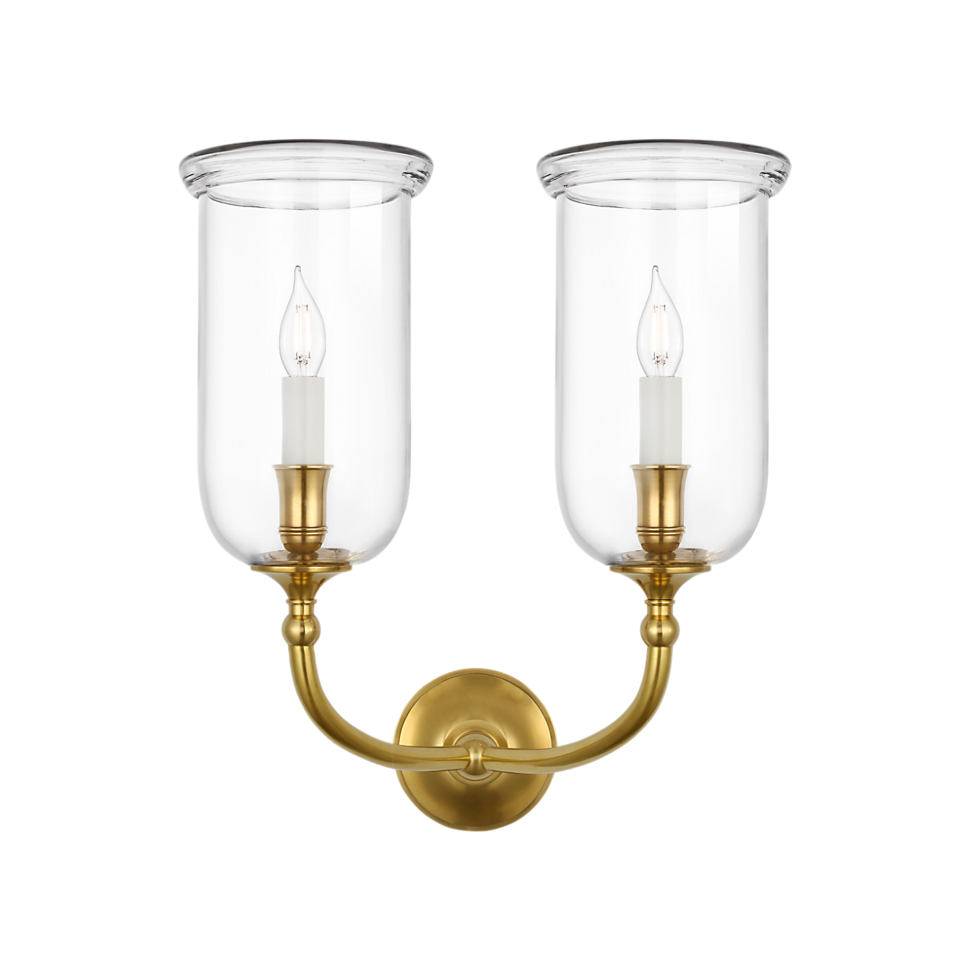 Visual Comfort Embers 20" Double Hurricane Sconce