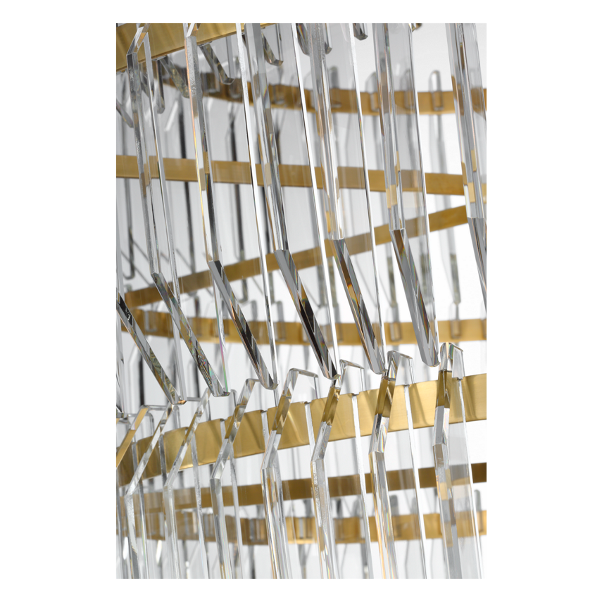 Waterford Killarney 32" Layered Chandelier – Polished Nickel & Clear Crystal