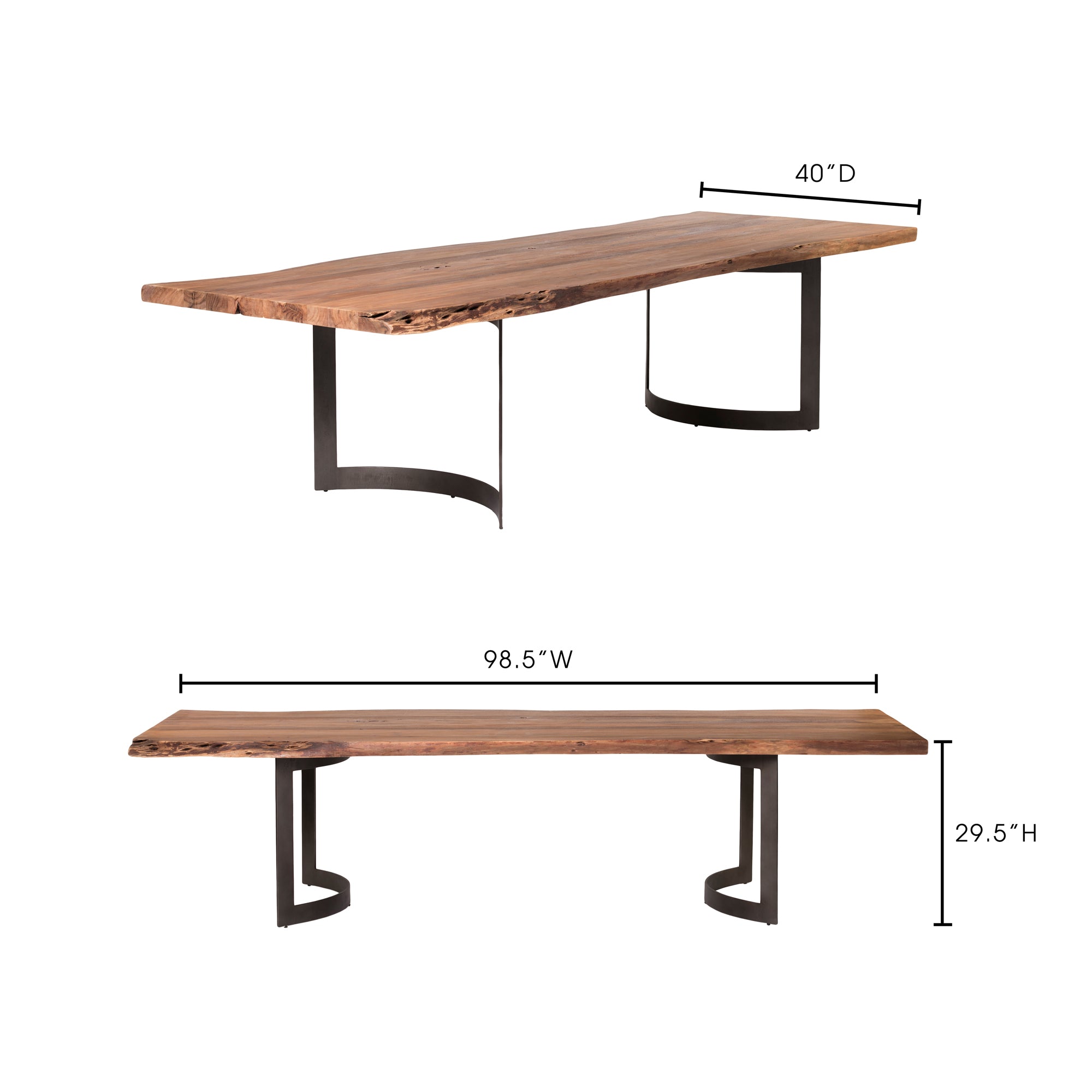 Moes Bent Small Dining Table Brown VE-1001-03-0