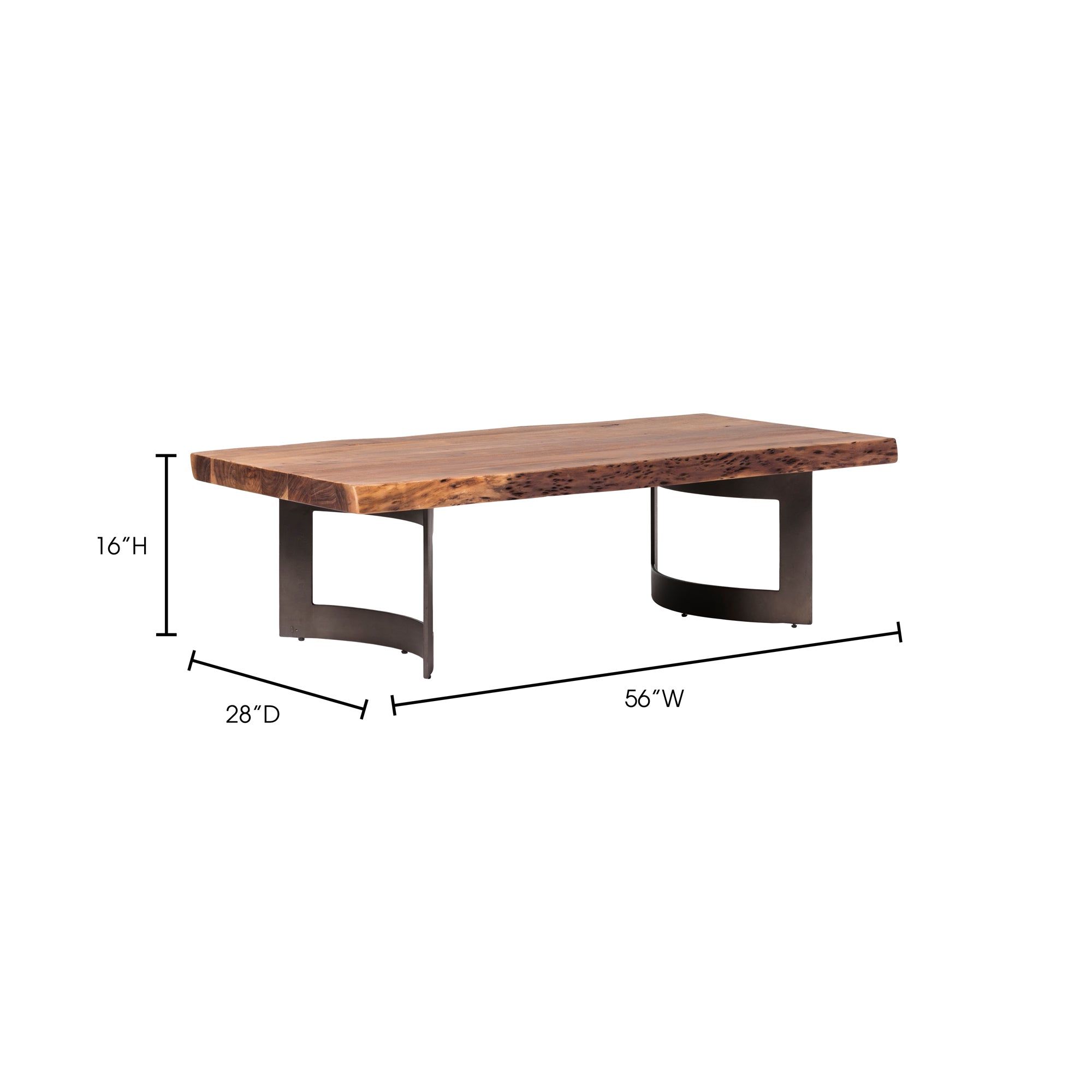 Moes Bent Coffee Table Brown VE-1003-03-0