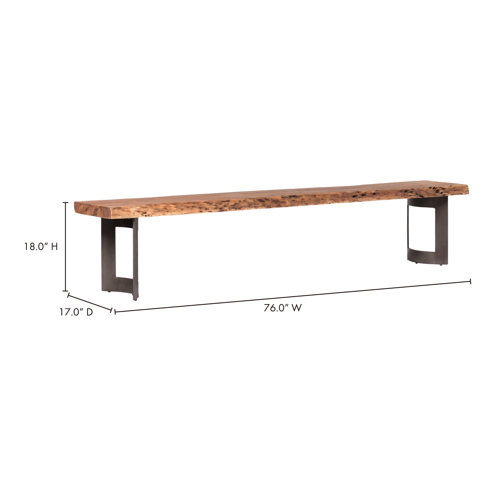 Moes Bent Bench Extra Small Brown VE-1038-03-0