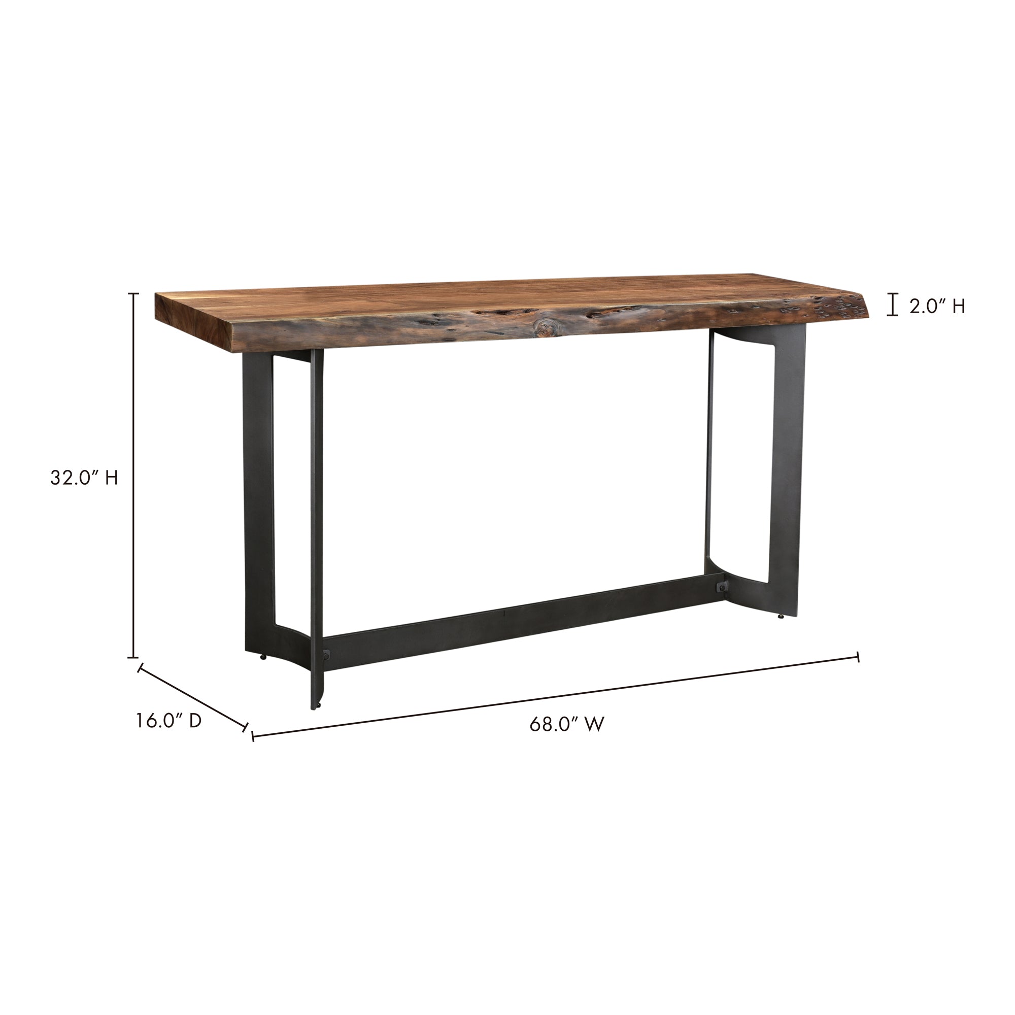 Moes Bent Console Table Brown VE-1041-03-0