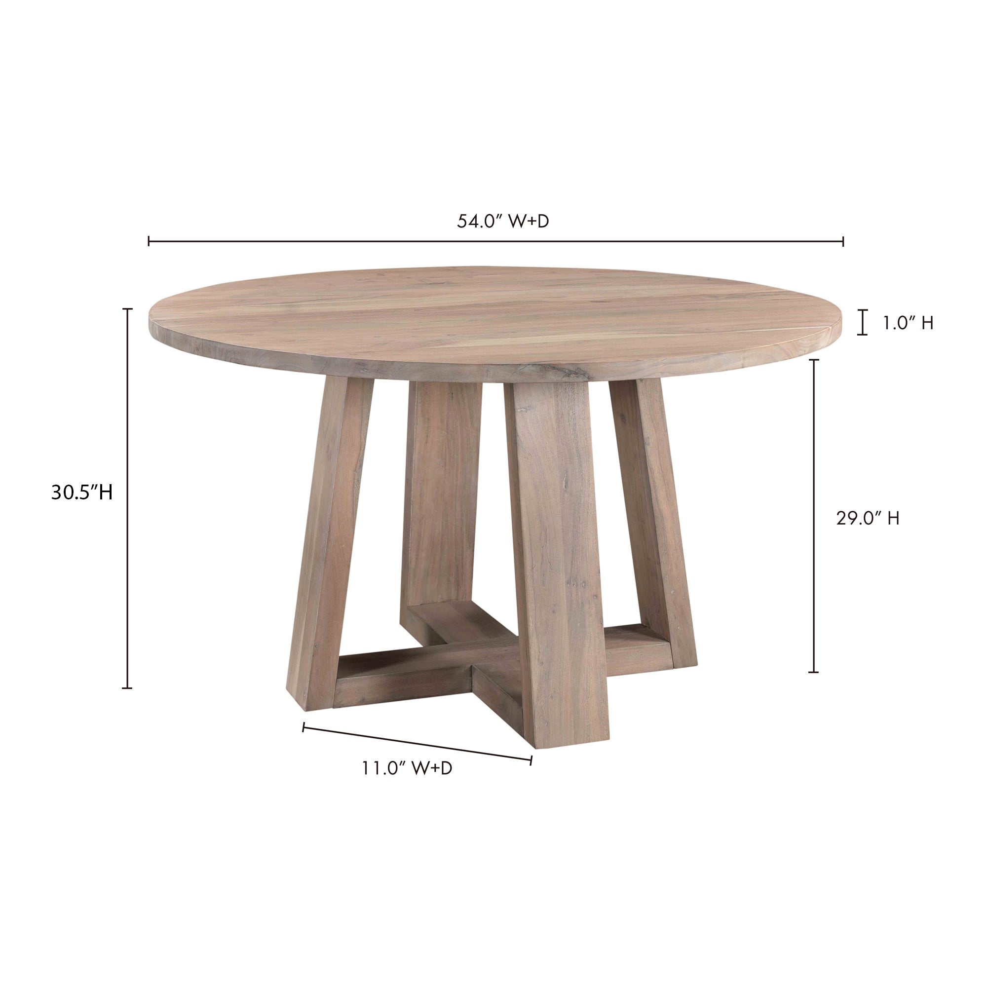 Moes Tanya Dining Table Light Grey VE-1073-29