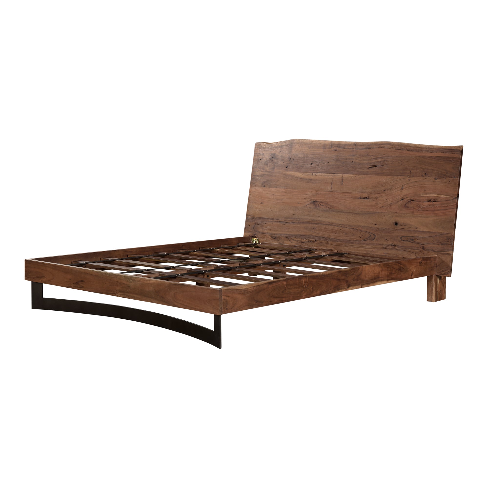 Moes Bent Queen Size Bed Brown VE-1087-03-0