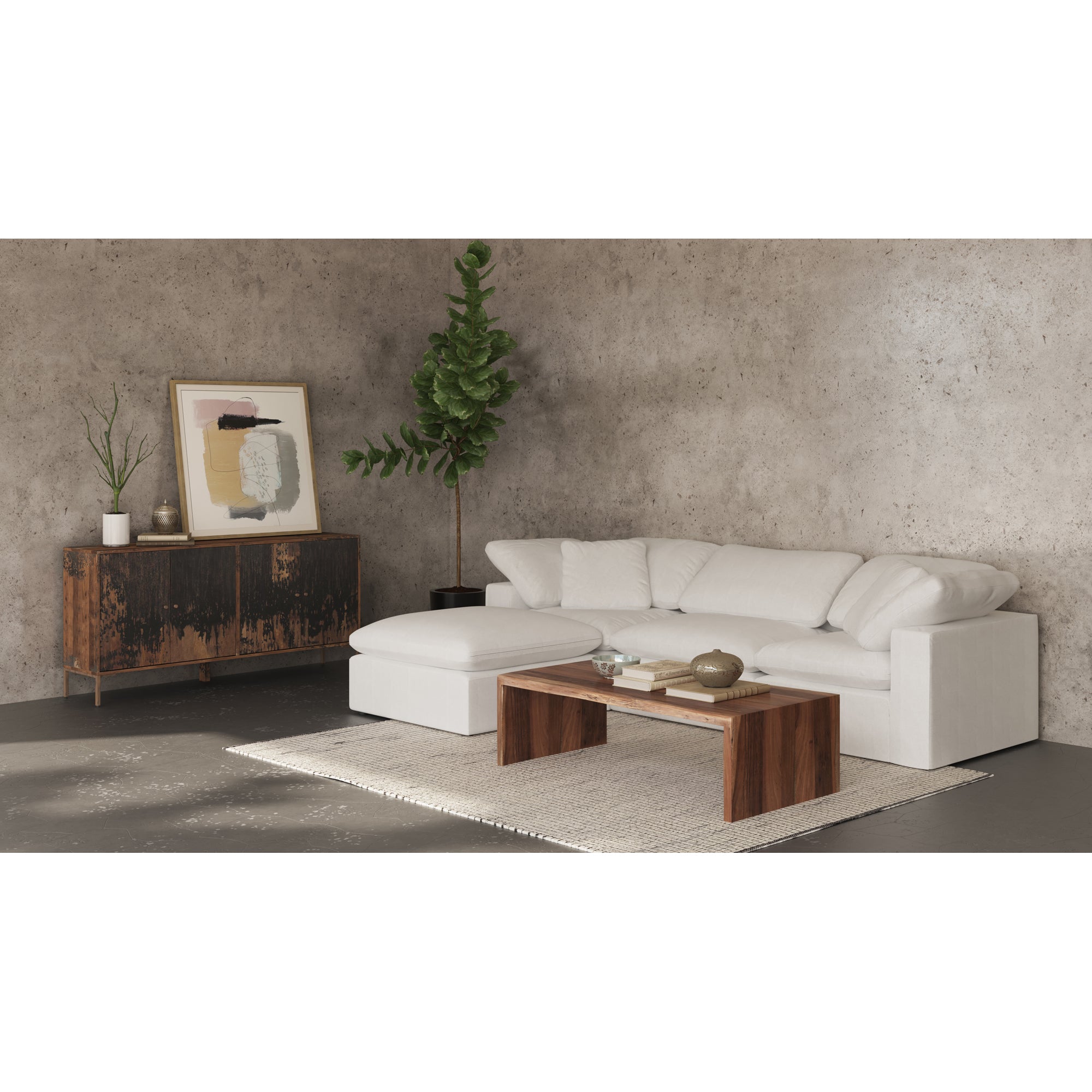 Moes Tyrell Coffee Table Natural Brown VE-1094-03