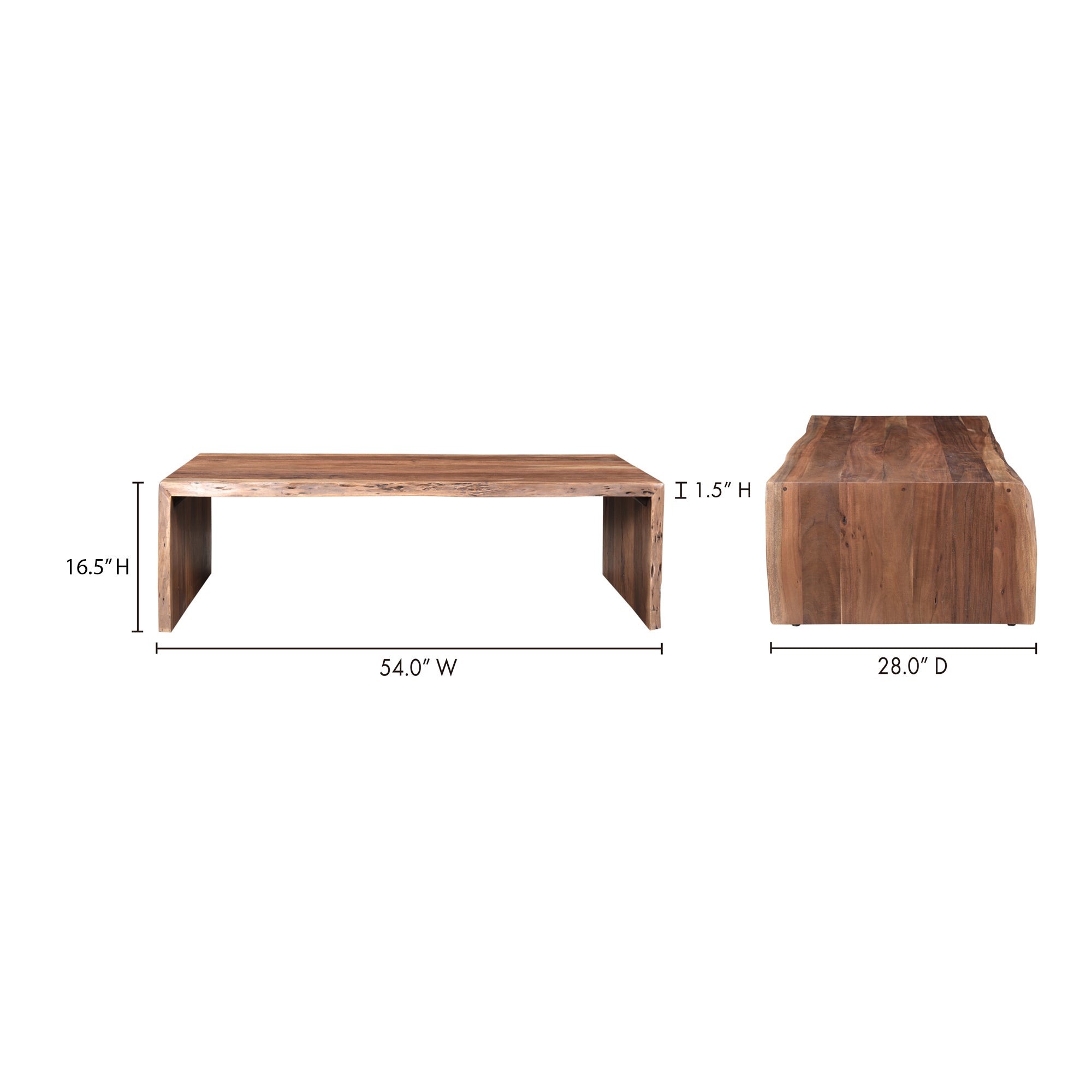 Moes Tyrell Coffee Table Natural Brown VE-1094-03
