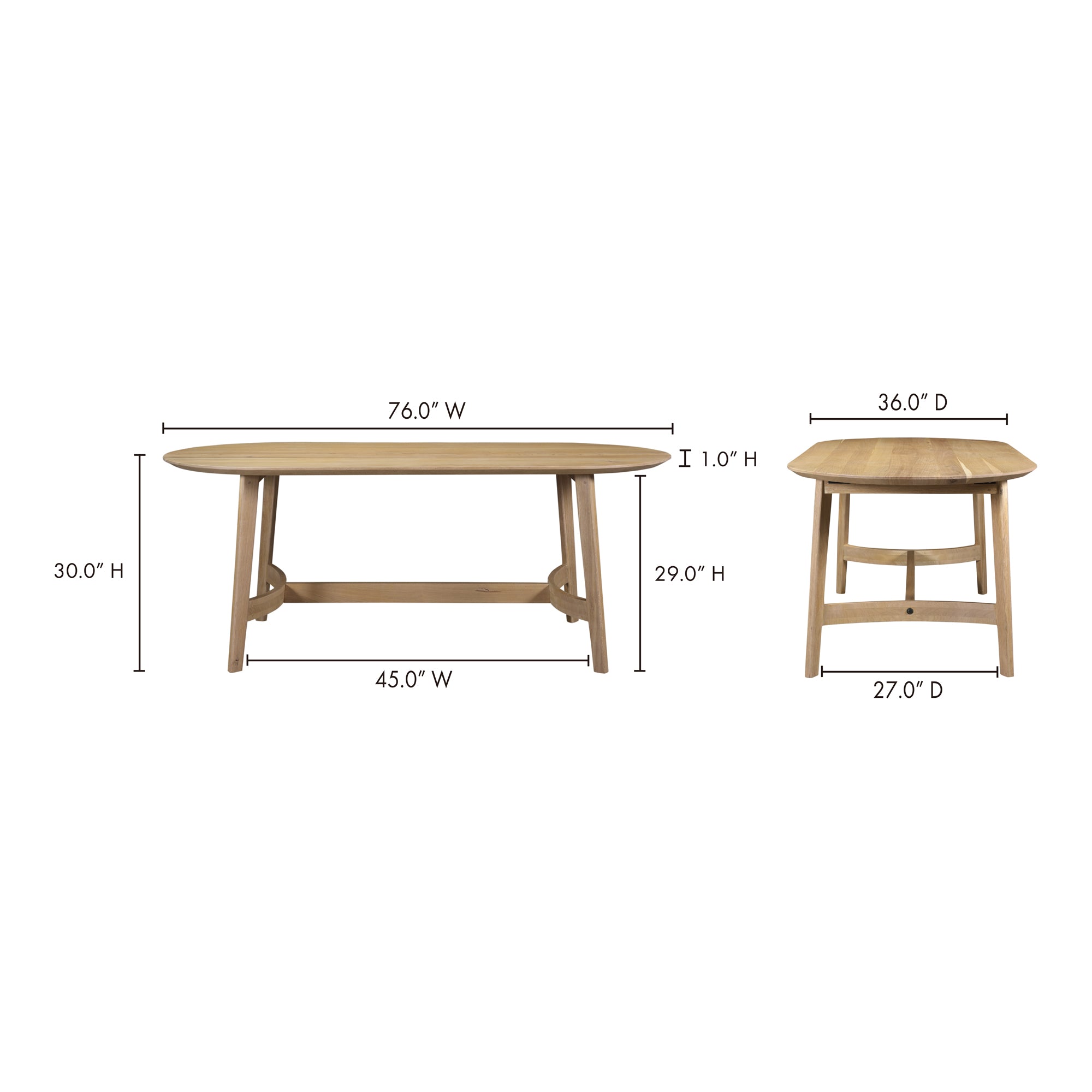 Moes Trie Small Dining Table Natural VE-1099-24-0