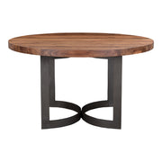 Moes Bent Round Dining Table 54In Brown VE-1106-03-0