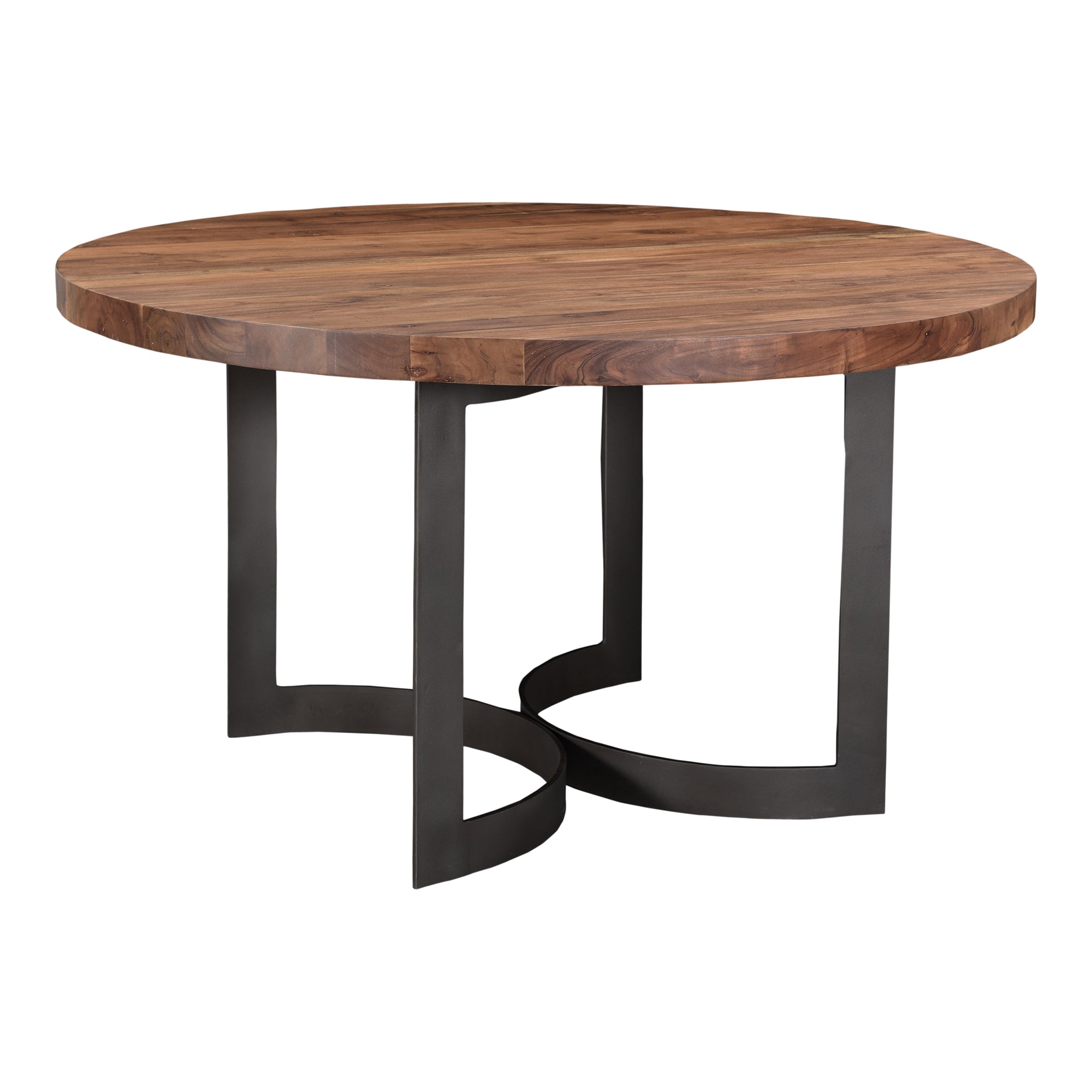 Moes Bent Round Dining Table 54In Brown VE-1106-03-0
