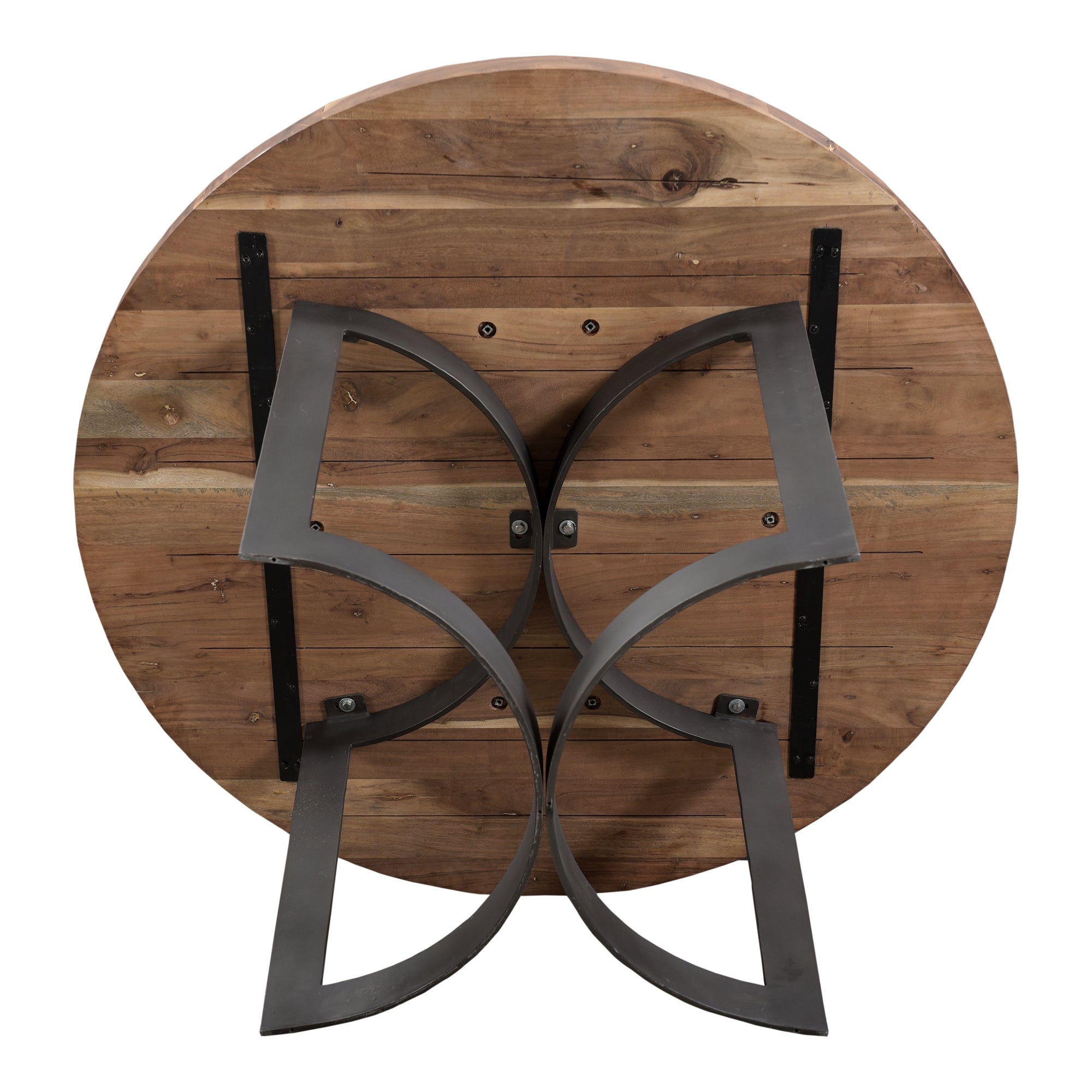 Moes Bent Round Dining Table 54In Brown VE-1106-03-0
