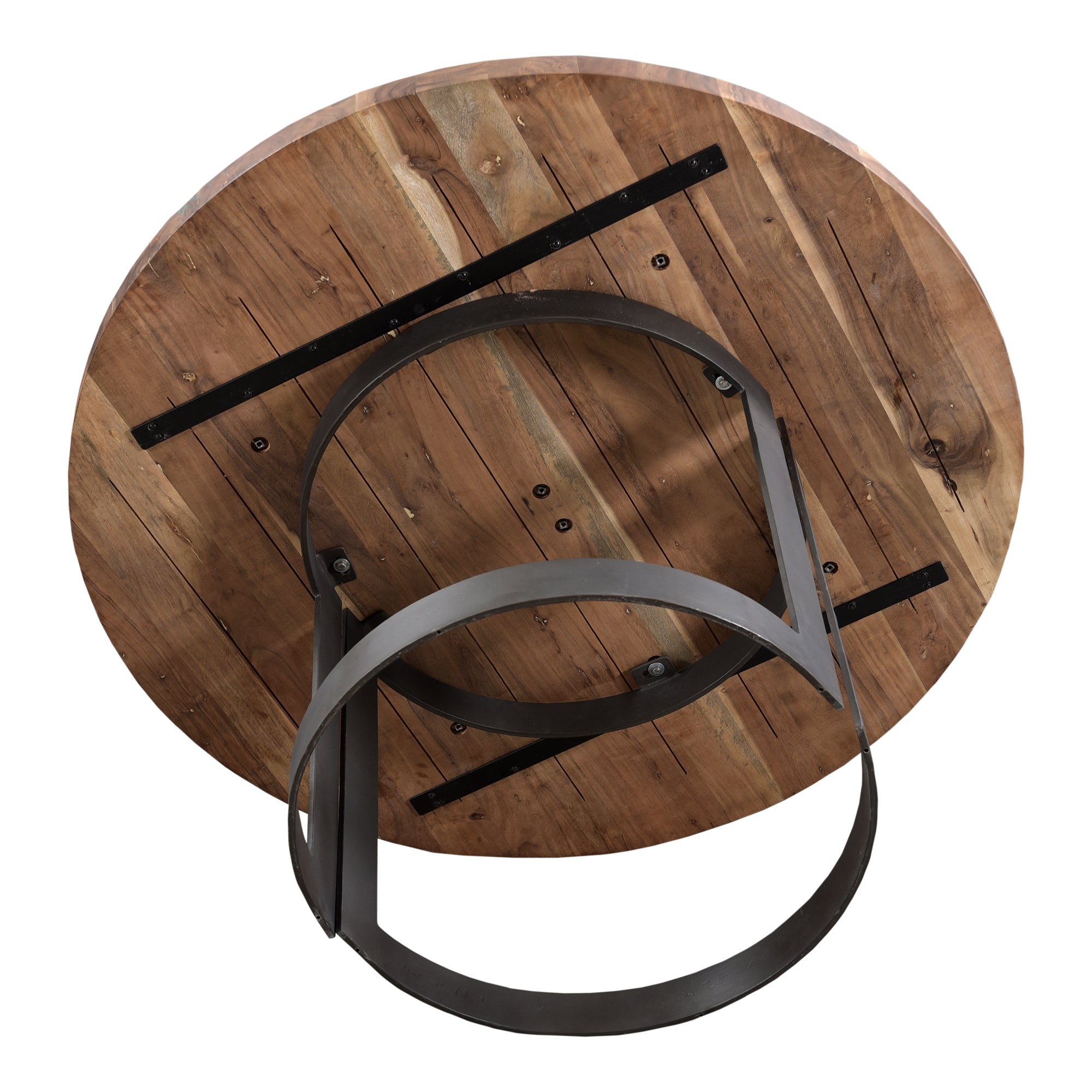 Moes Bent Round Dining Table 54In Brown VE-1106-03-0