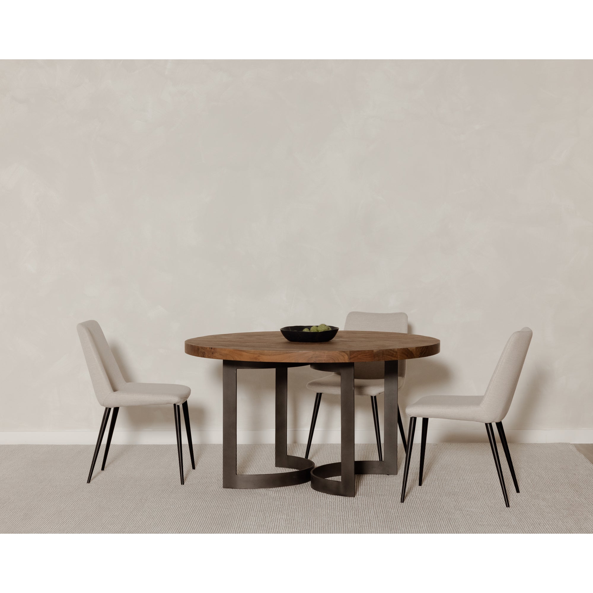 Moes Bent Round Dining Table 54In Brown VE-1106-03-0