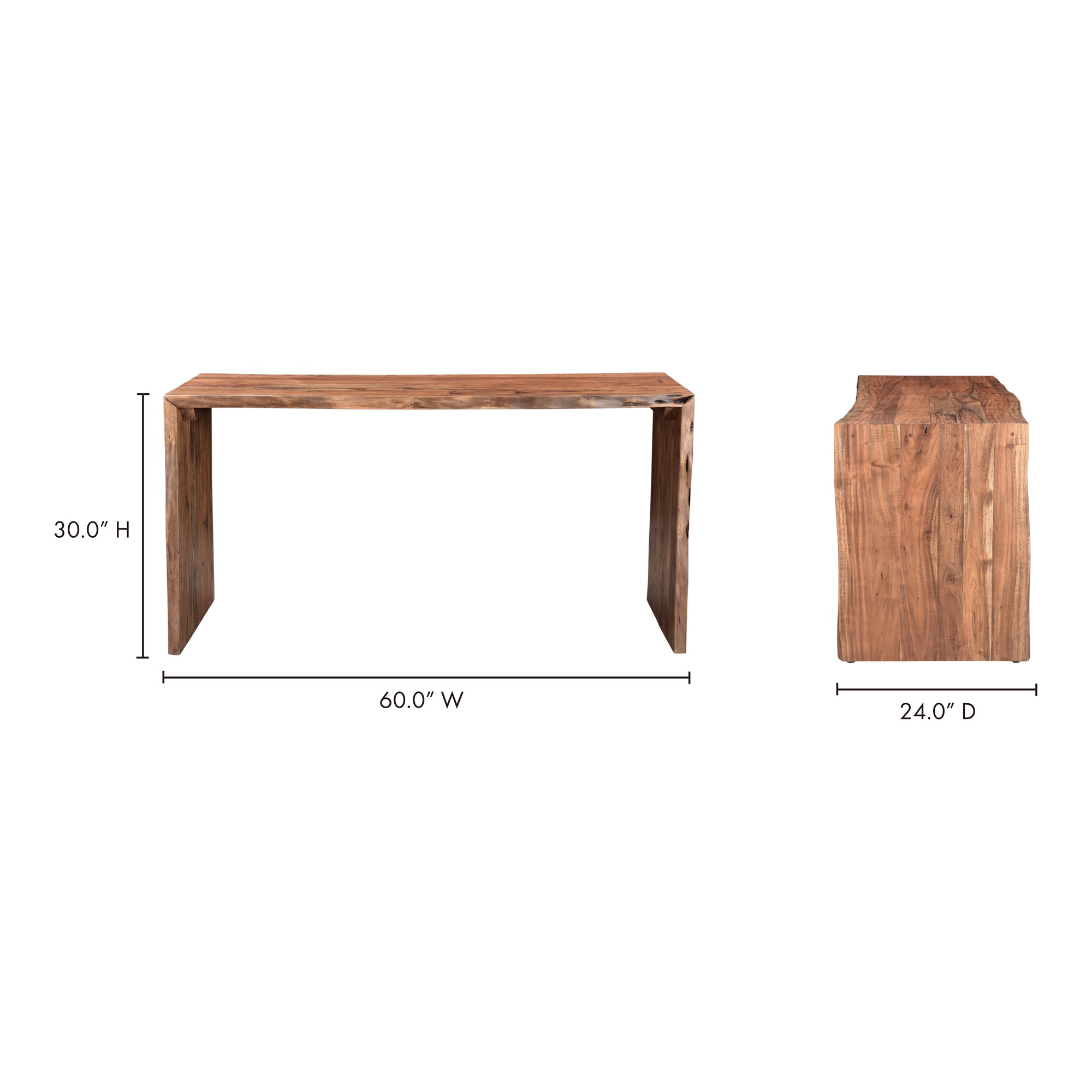 Moes Tyrell Desk Natural Brown VE-1110-03