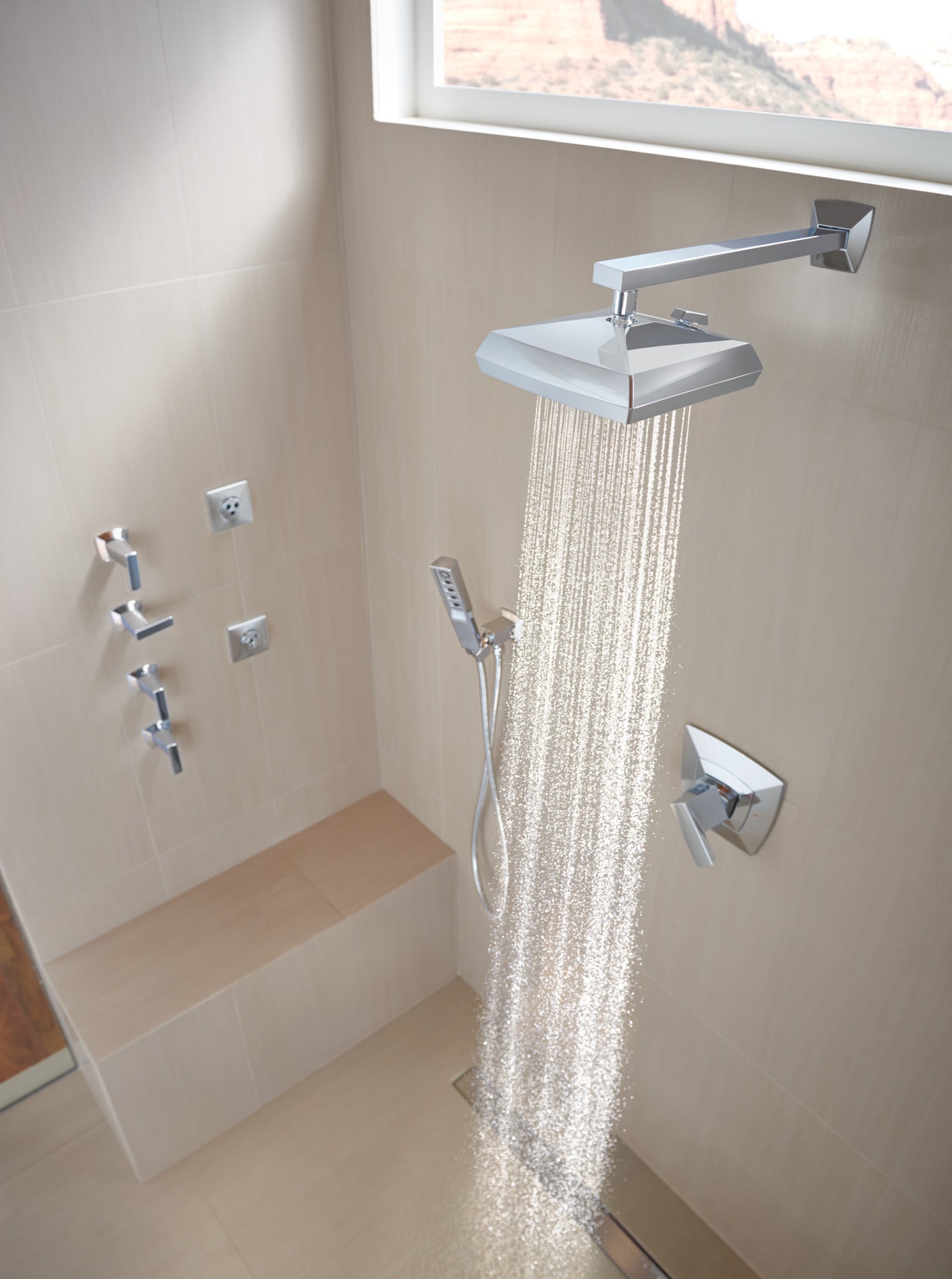 Brizo Vettis® H2OKinetic® Square Multi-Function Showerhead