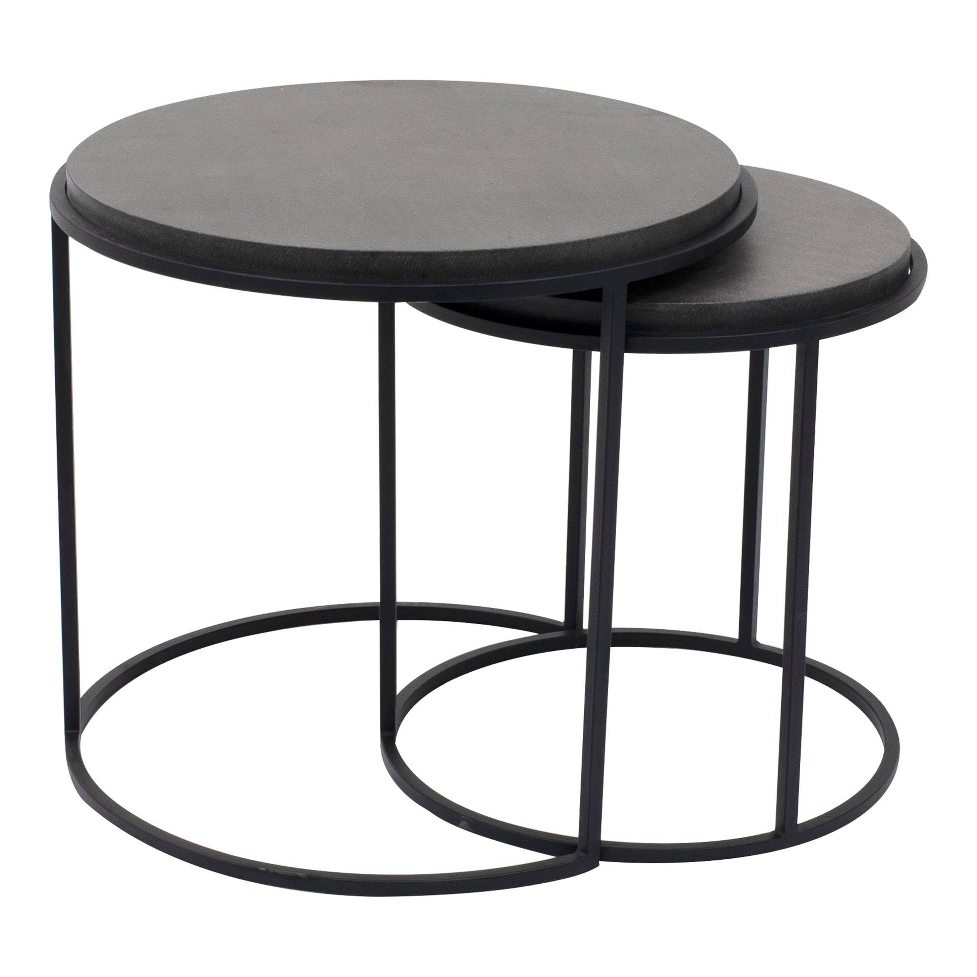 Moes Roost Nesting Tables Black Set Of 2 VH-1008-02