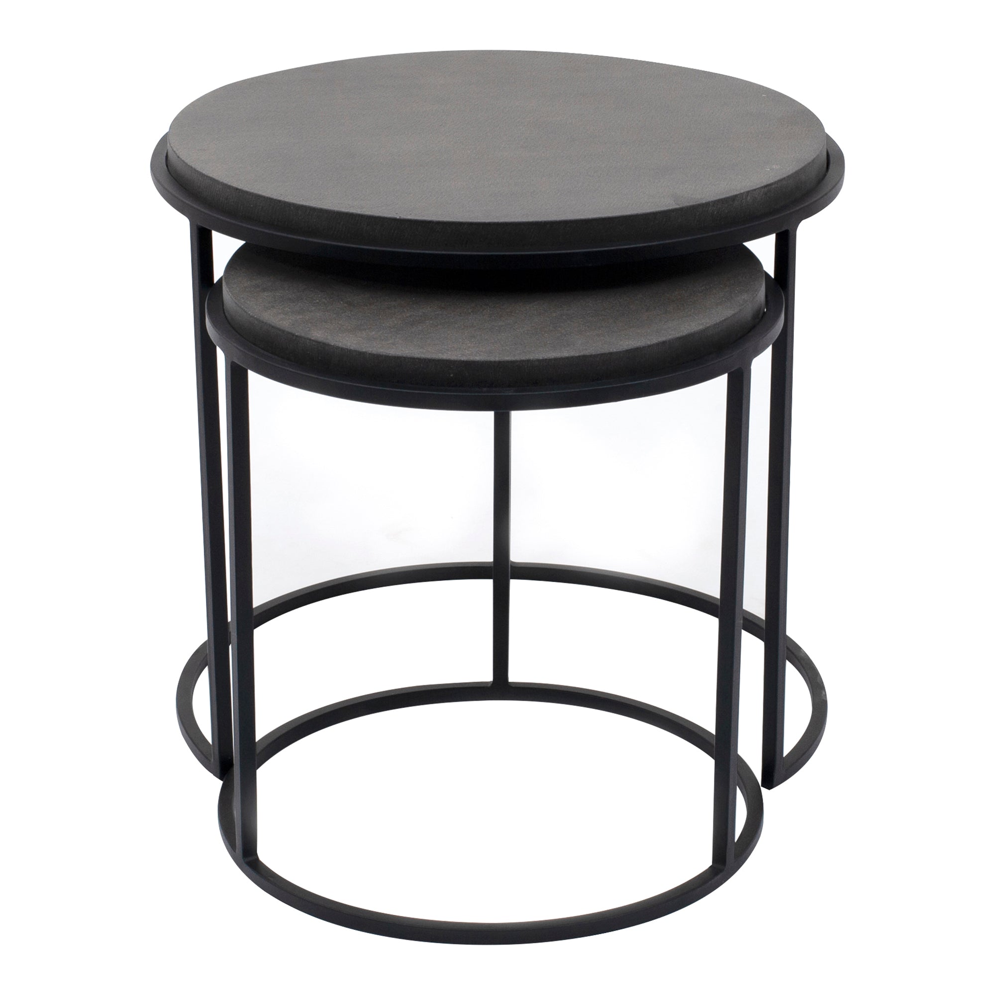 Moes Roost Nesting Tables Black Set Of 2 VH-1008-02