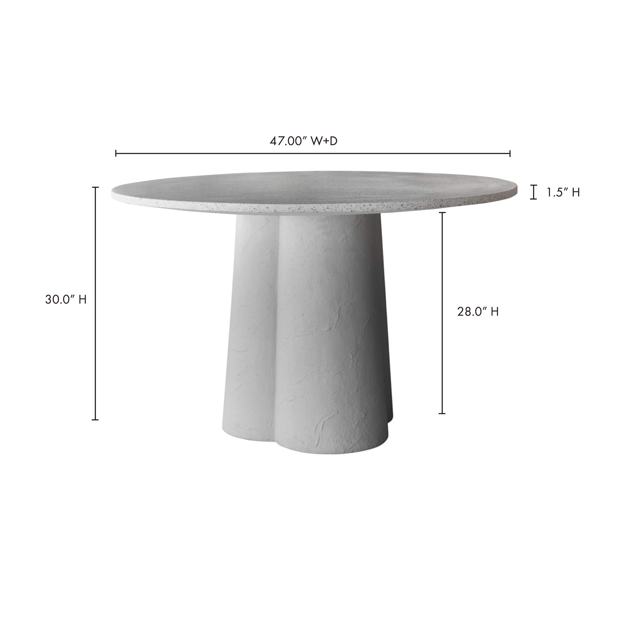 Moes Mono Dining Table White VH-1017-18-0