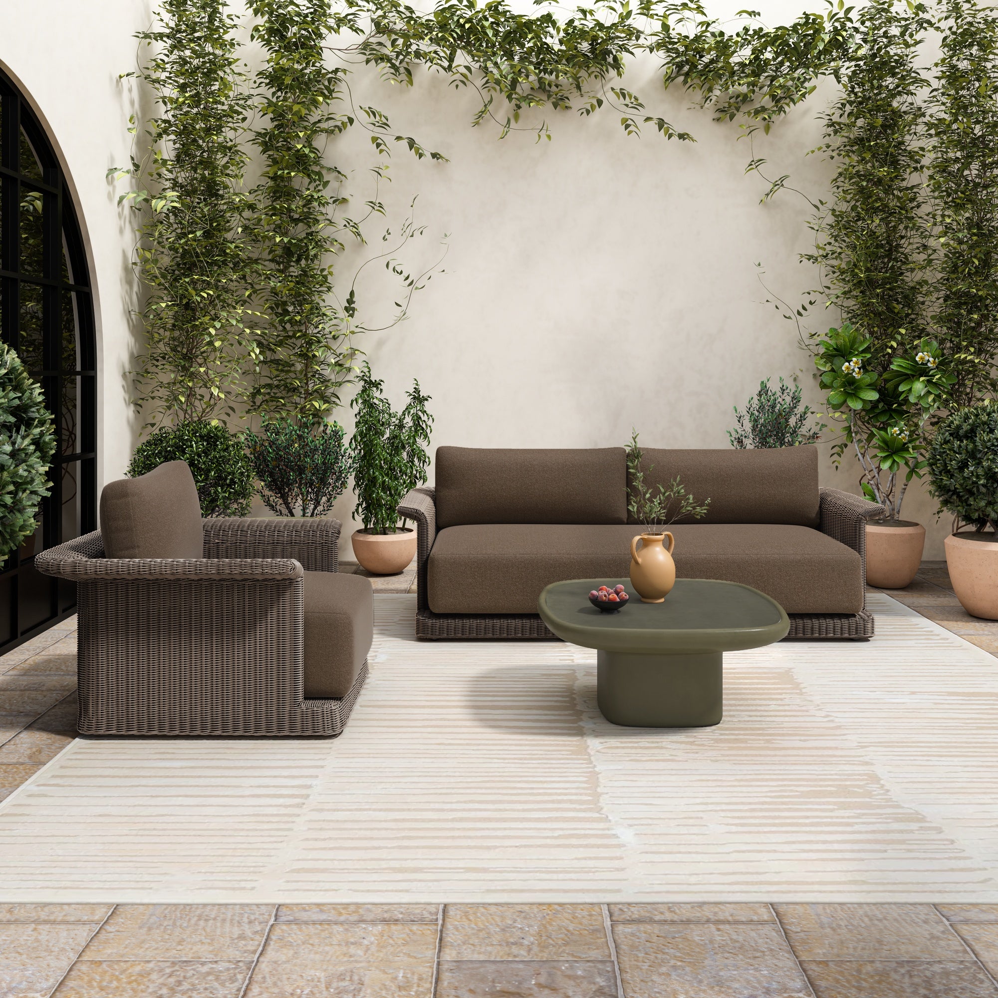Moes Manon Outdoor Coffee Table Deep Green VH-1024-16