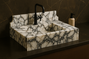 Luxury Calacatta Viola Marble Sink – Bold Italian Stone Design