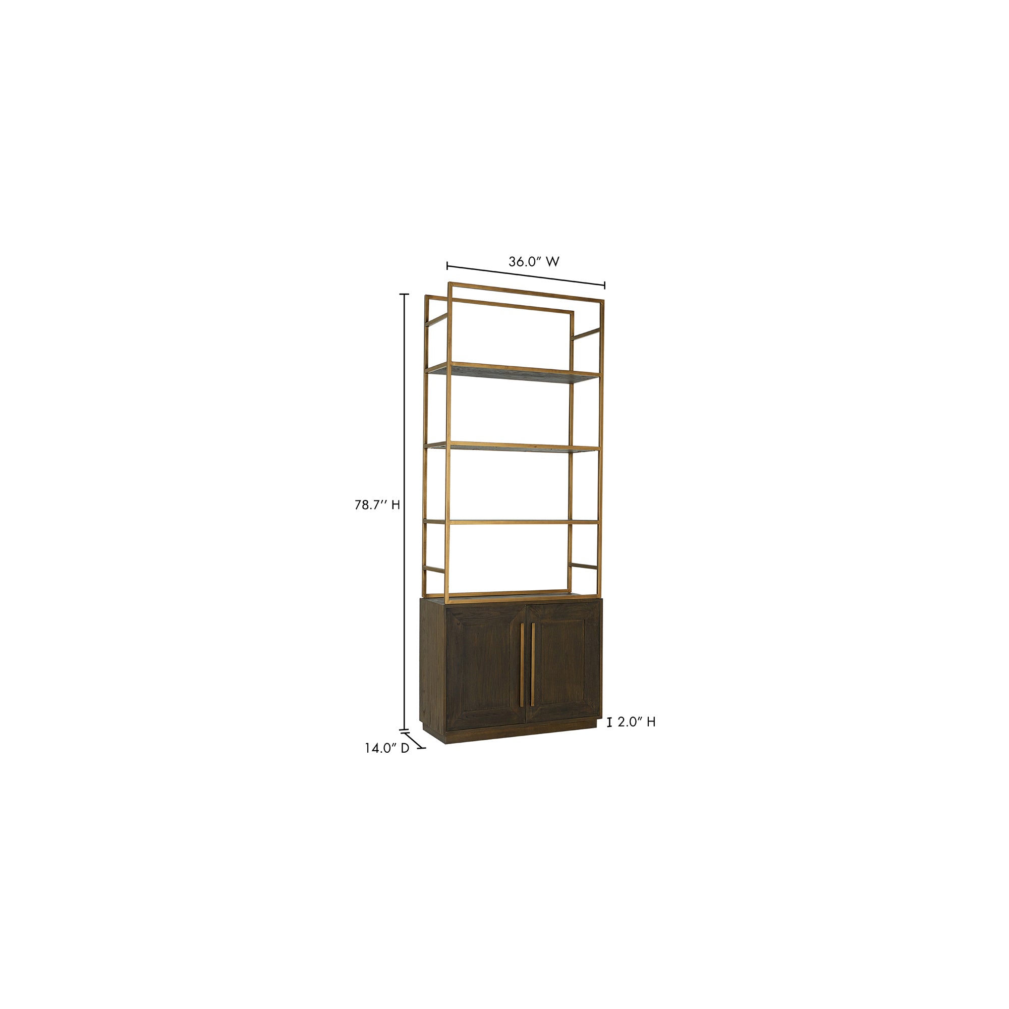 Moes Elliot Bookshelf Brown VL-1001-03-0
