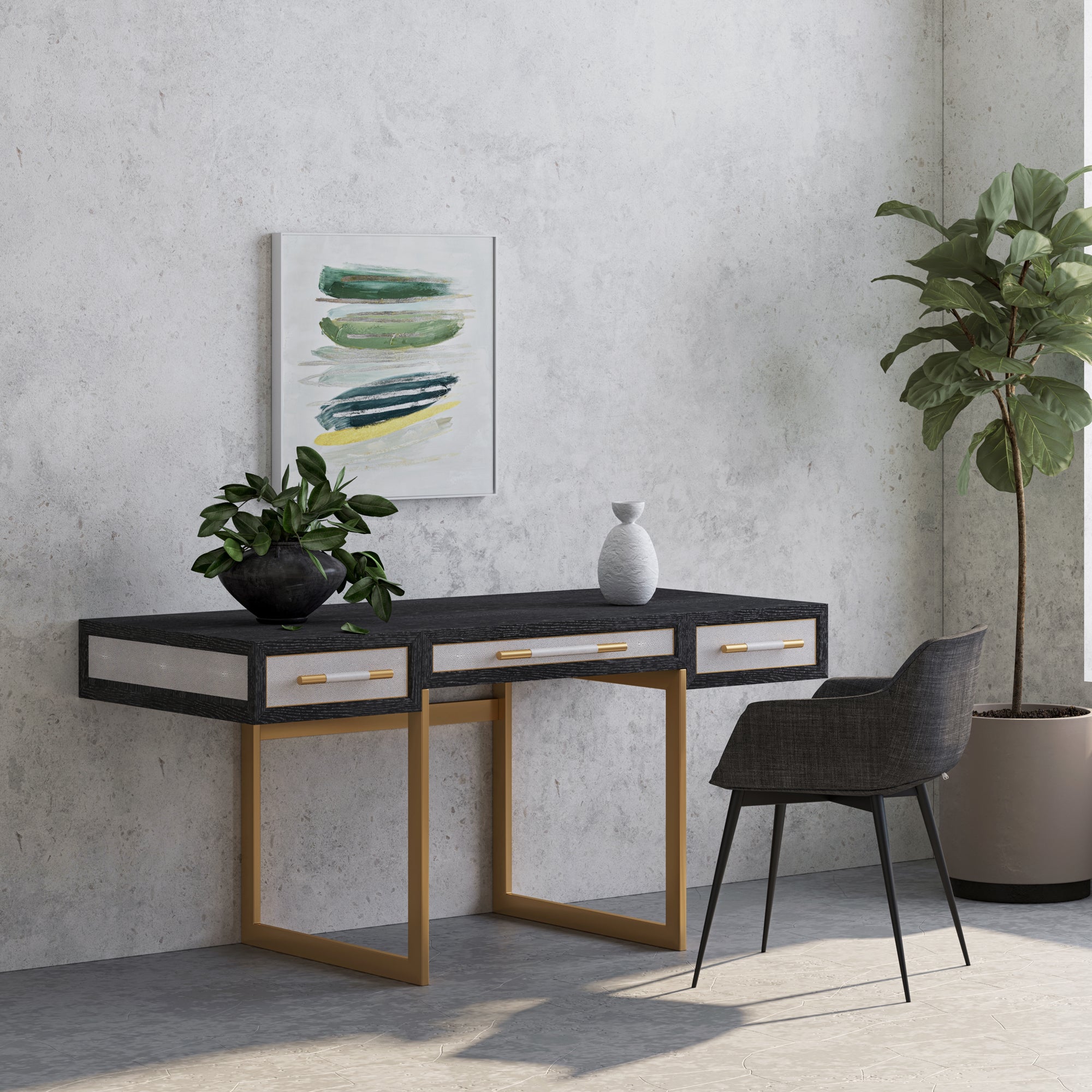 Moes Mako Desk Grey VL-1053-15