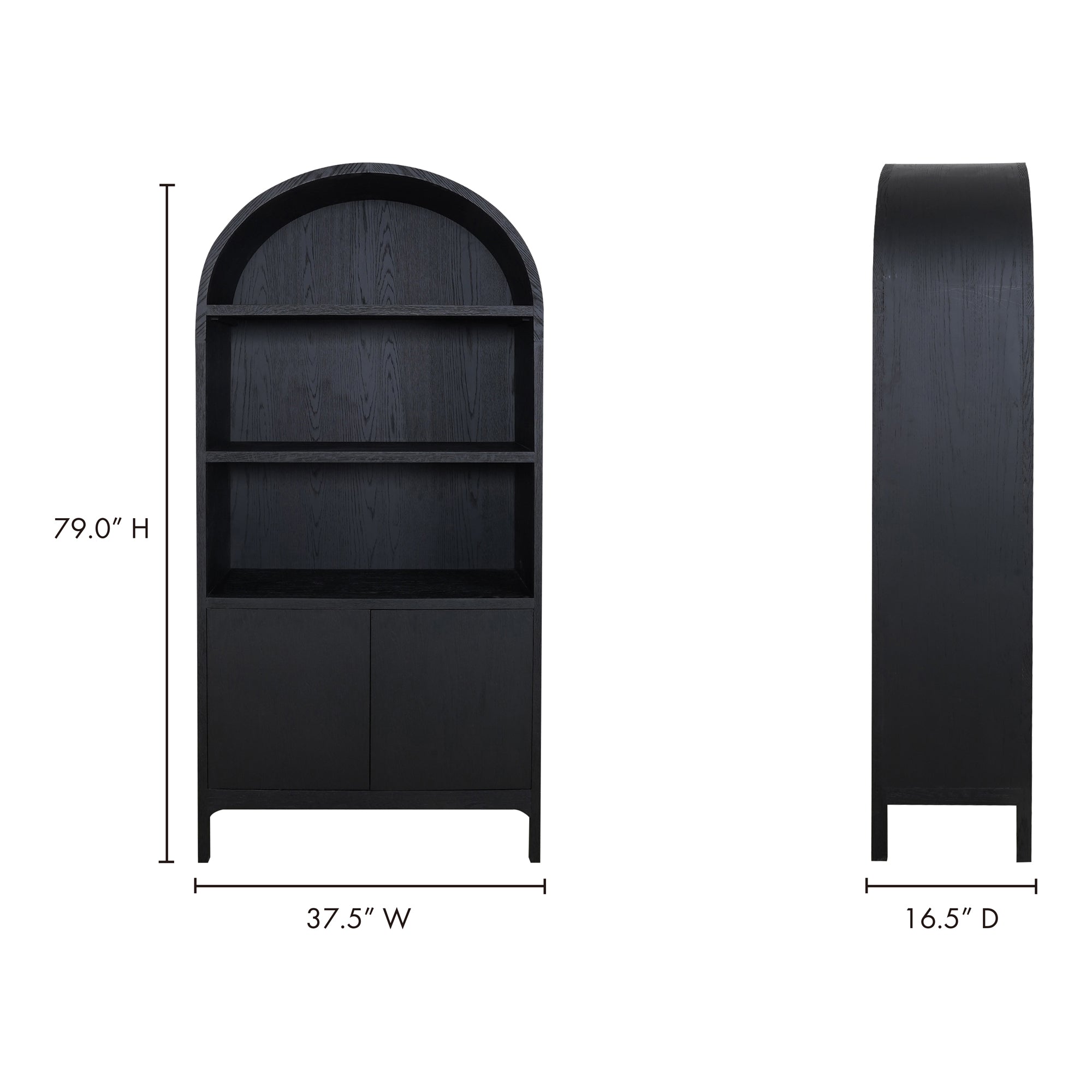 Moes Wilde Display Cabinet Black Oak VL-1067-02