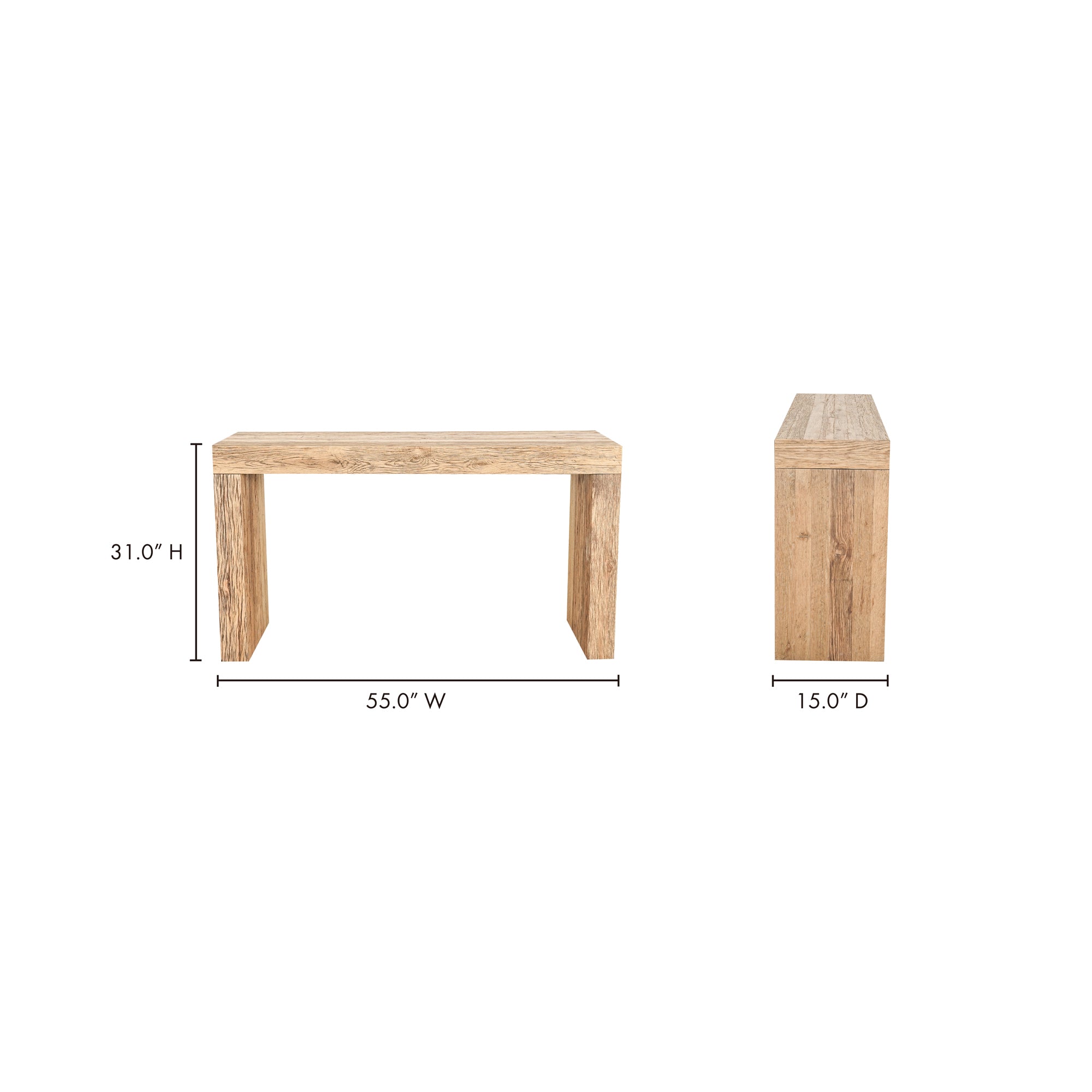 Moes Evander Console Table Natural VL-1069-24