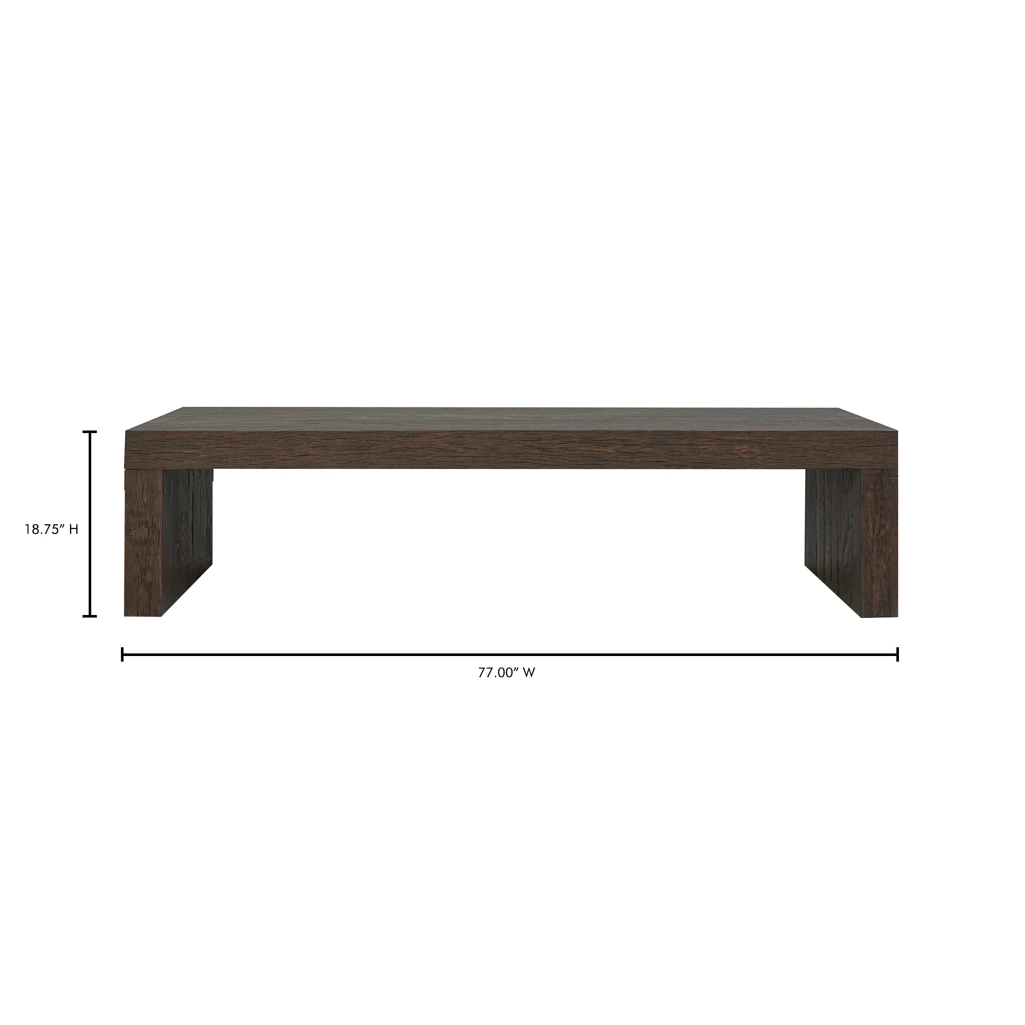 Moes Evander Dining Bench Rustic Brown VL-1076-03