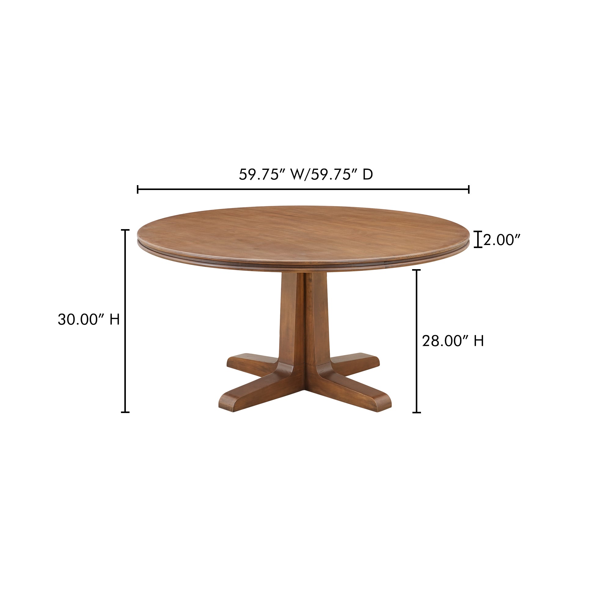 Moes Charles Dining Table Brown VL-1087-03-0
