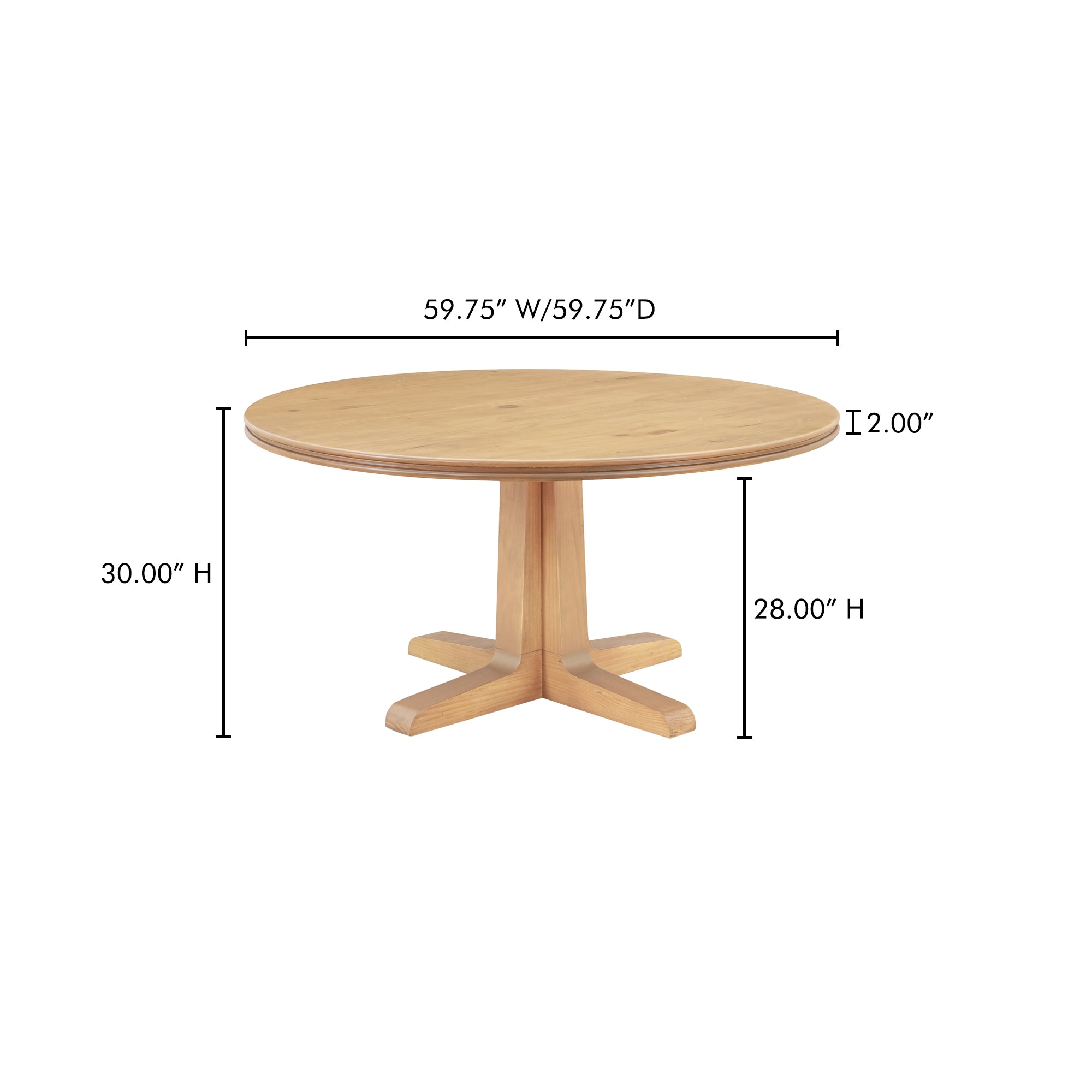 Moes Charles Dining Table Natural VL-1087-24-0