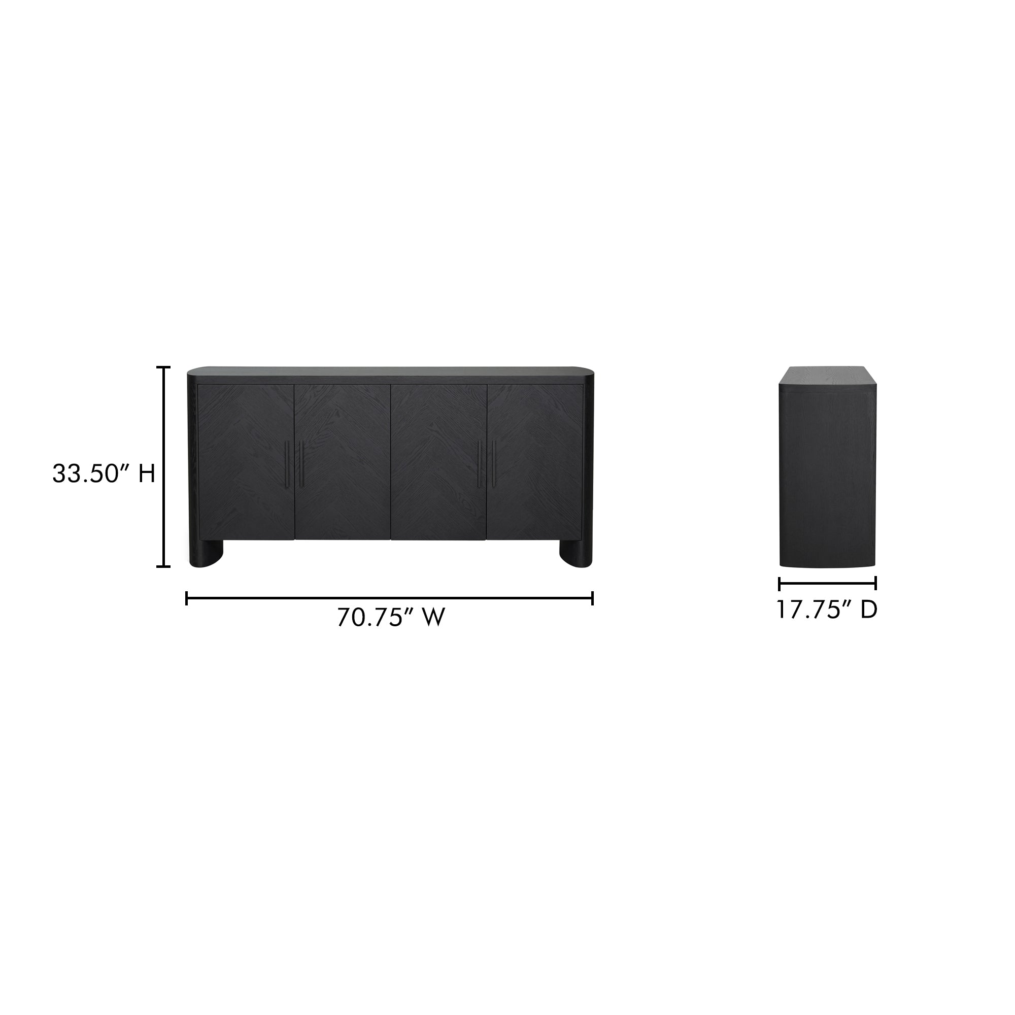 Moes William Sideboard Black VL-1089-02