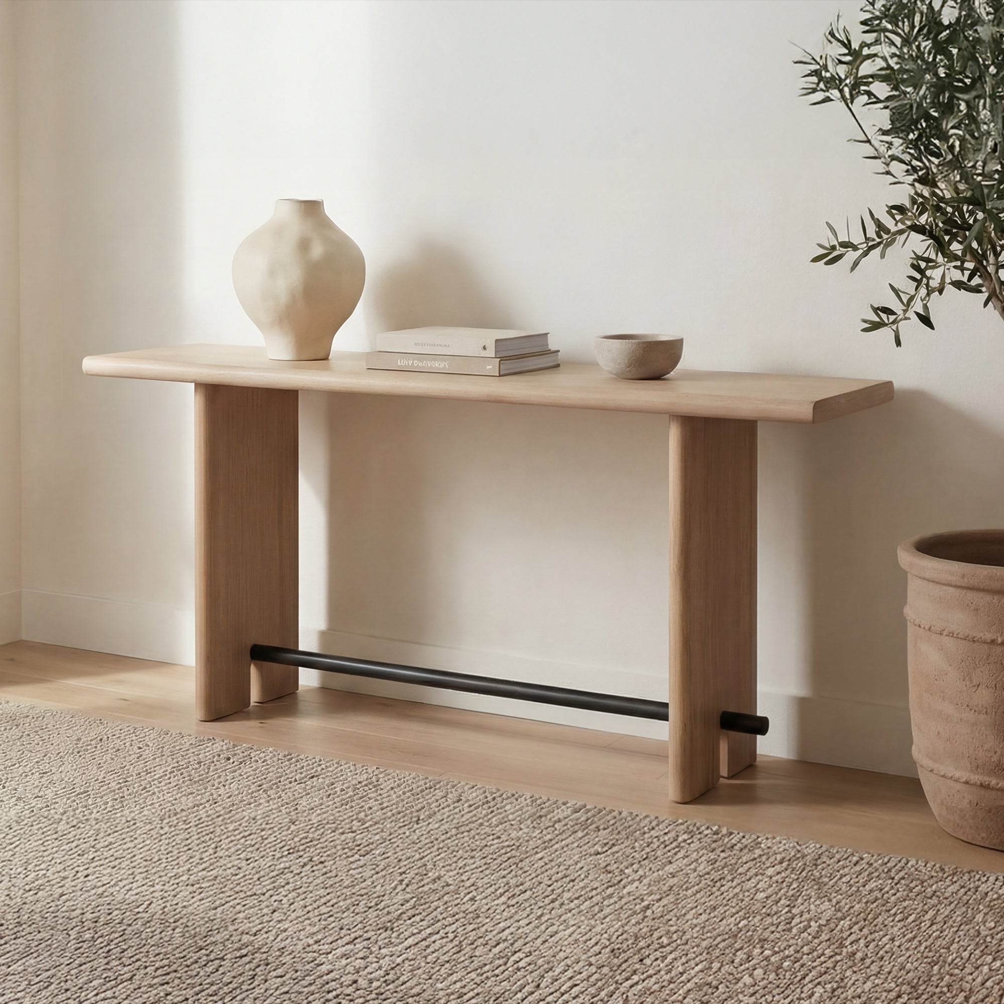 Moes Madison Console Table Natural VL-1109-24