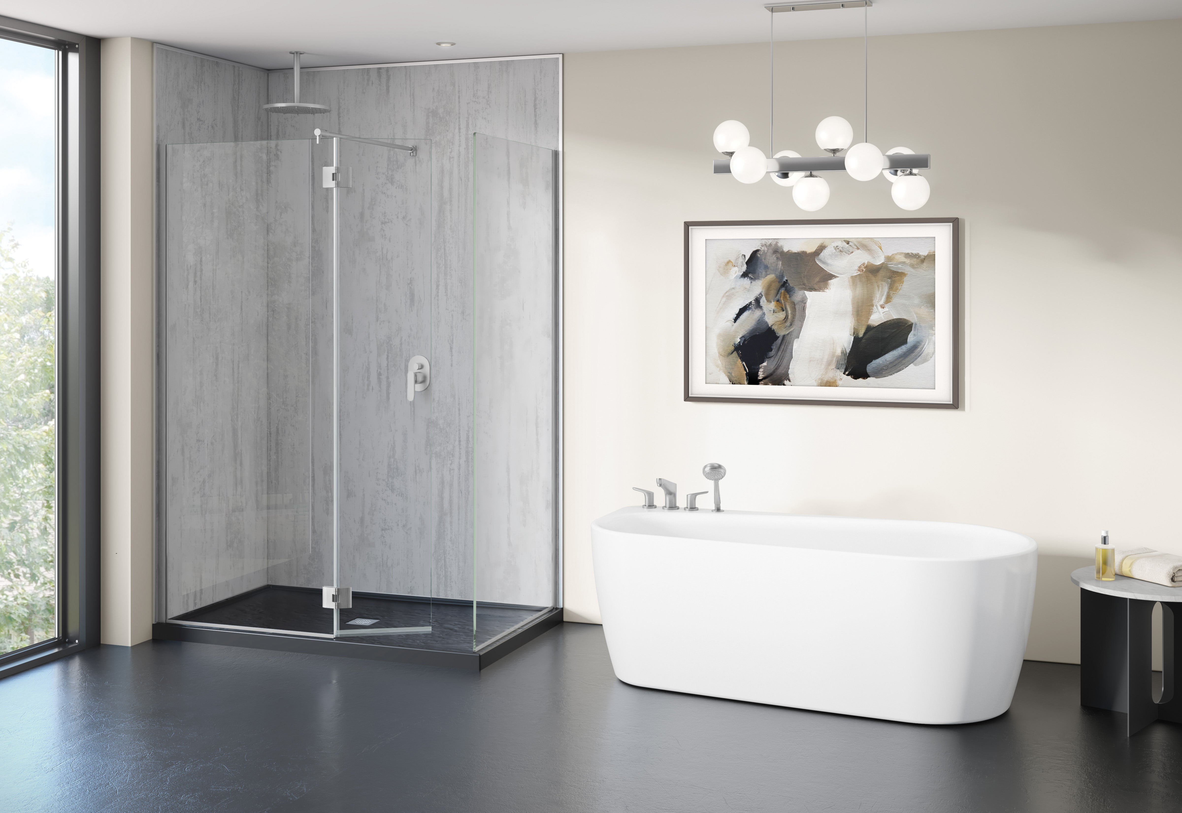 Select Monaco 2 Sided Square top shower shield