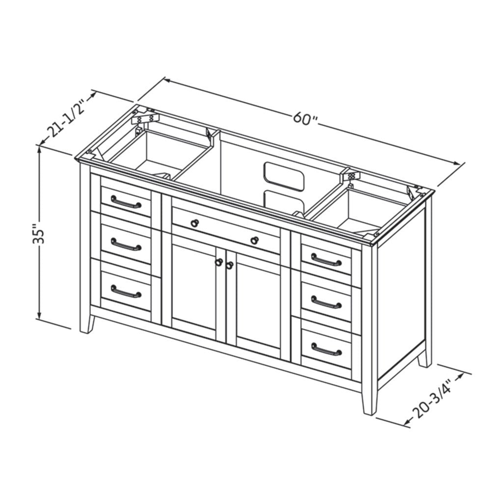 Hardware Resources 60" Chatham Vanity