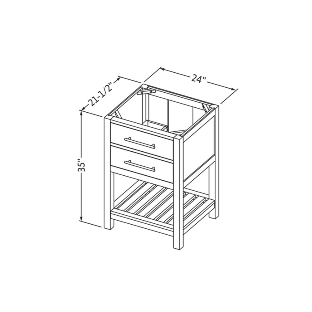 Hardware Resources 24" Wavecrest Vanity