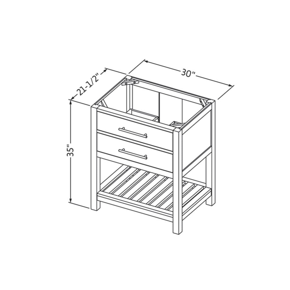 Hardware Resources 30" Wavecrest Vanity