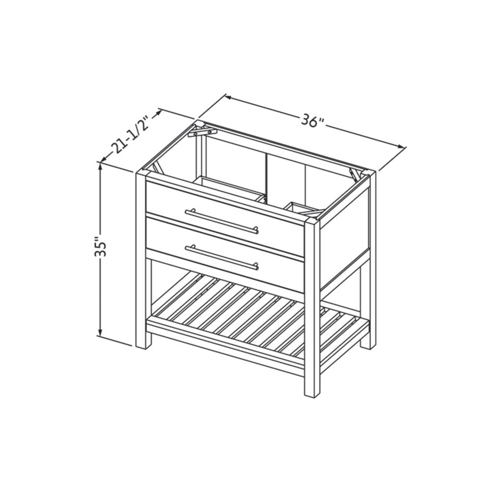 Hardware Resources 36" Wavecrest Vanity