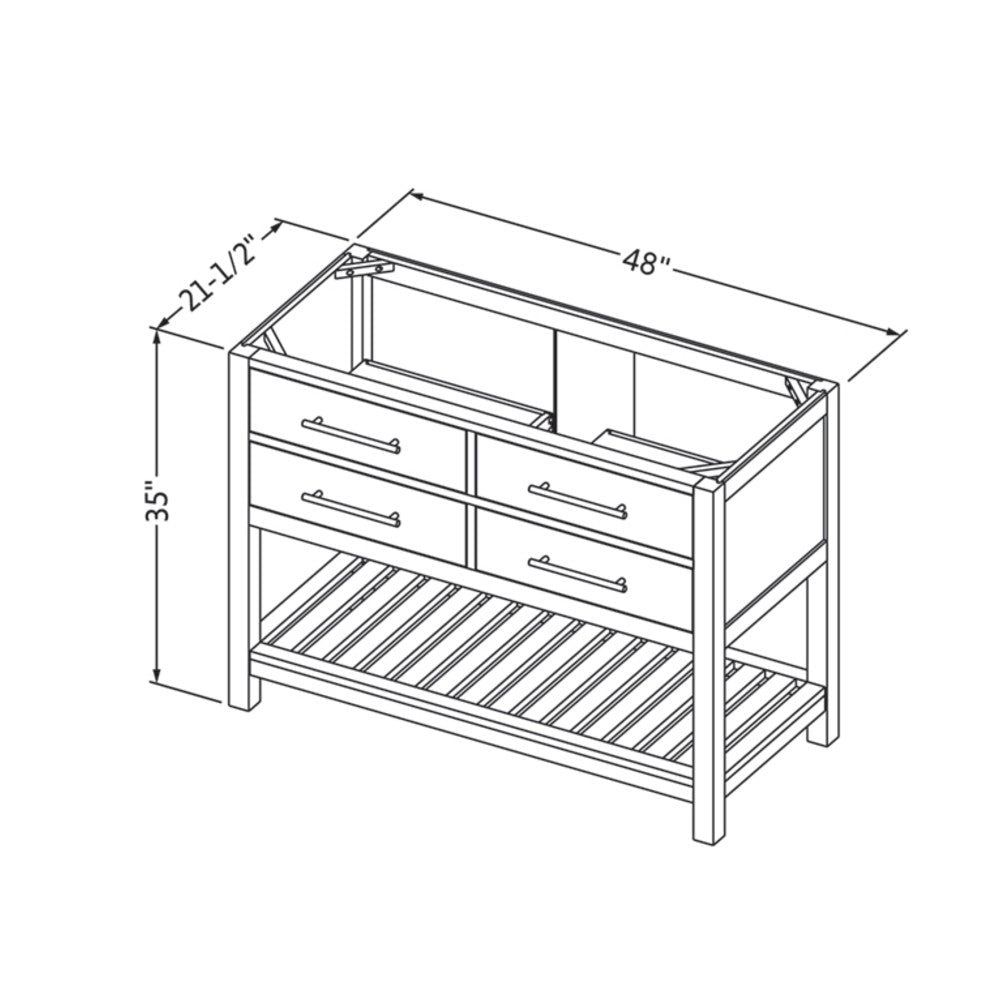 Hardware Resources 48" Wavecrest Vanity